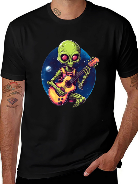 Alien Guitarist T-Shirt - Black