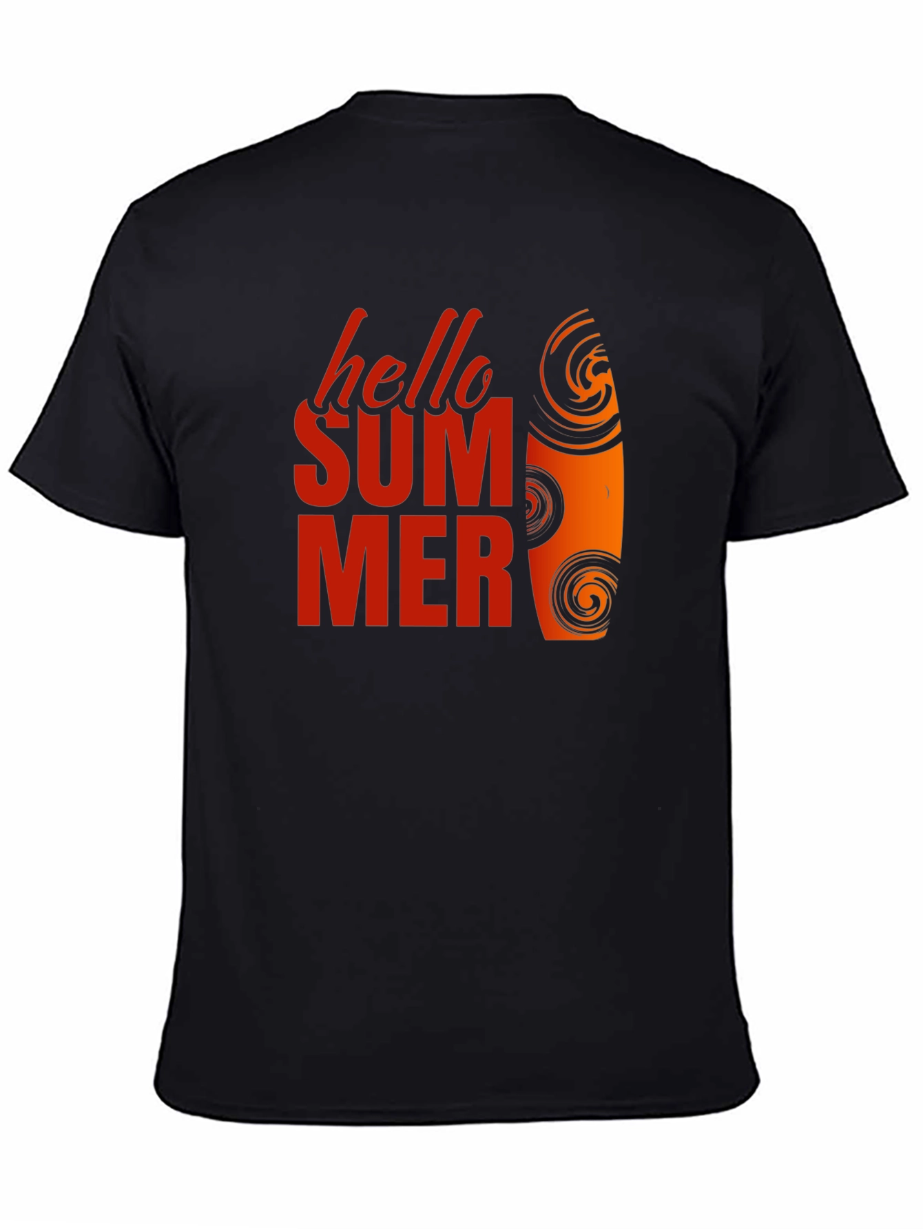 Hello Summer Graphic Tee - Black Cotton T-Shirt
