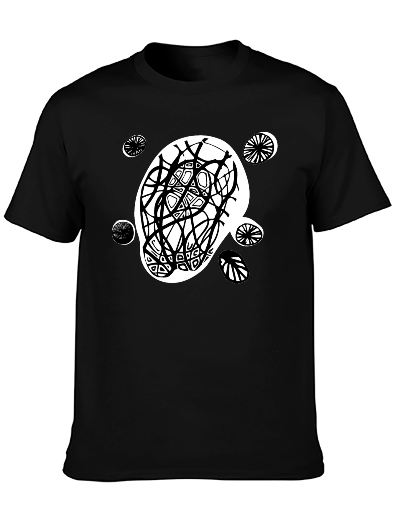 Abstract Graphic Print Tee - Modern Casual Style