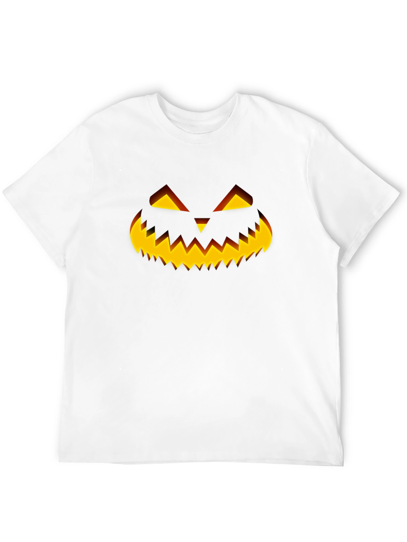 Halloween Pumpkin Face Black T-Shirt