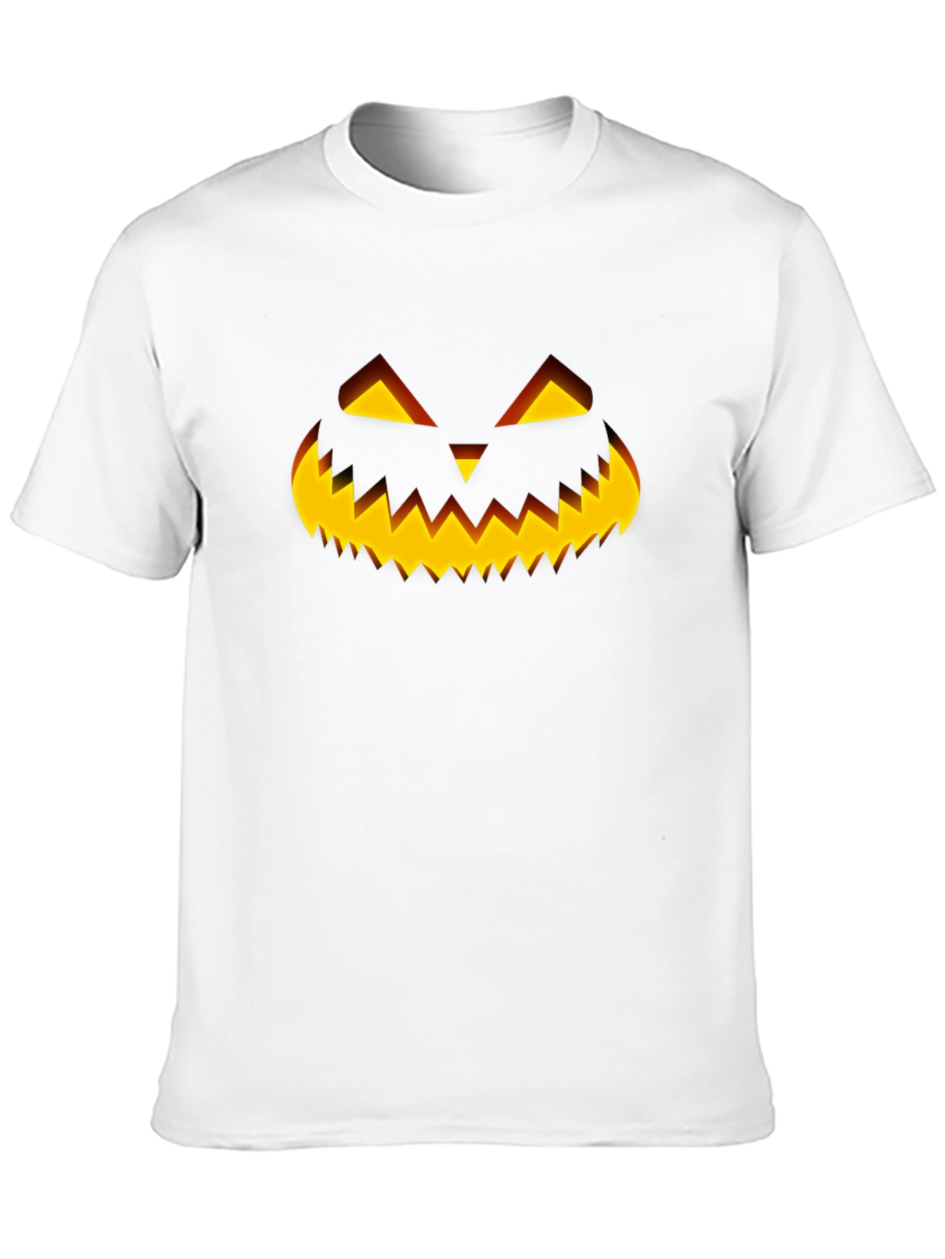 Halloween Pumpkin Face Black T-Shirt
