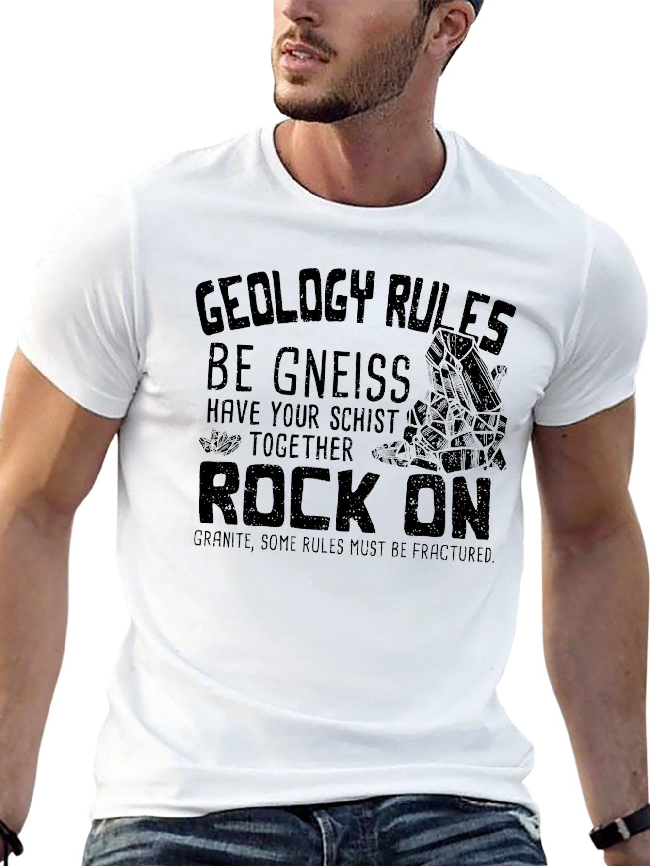 Geology Pun T-Shirt - Rock On!
