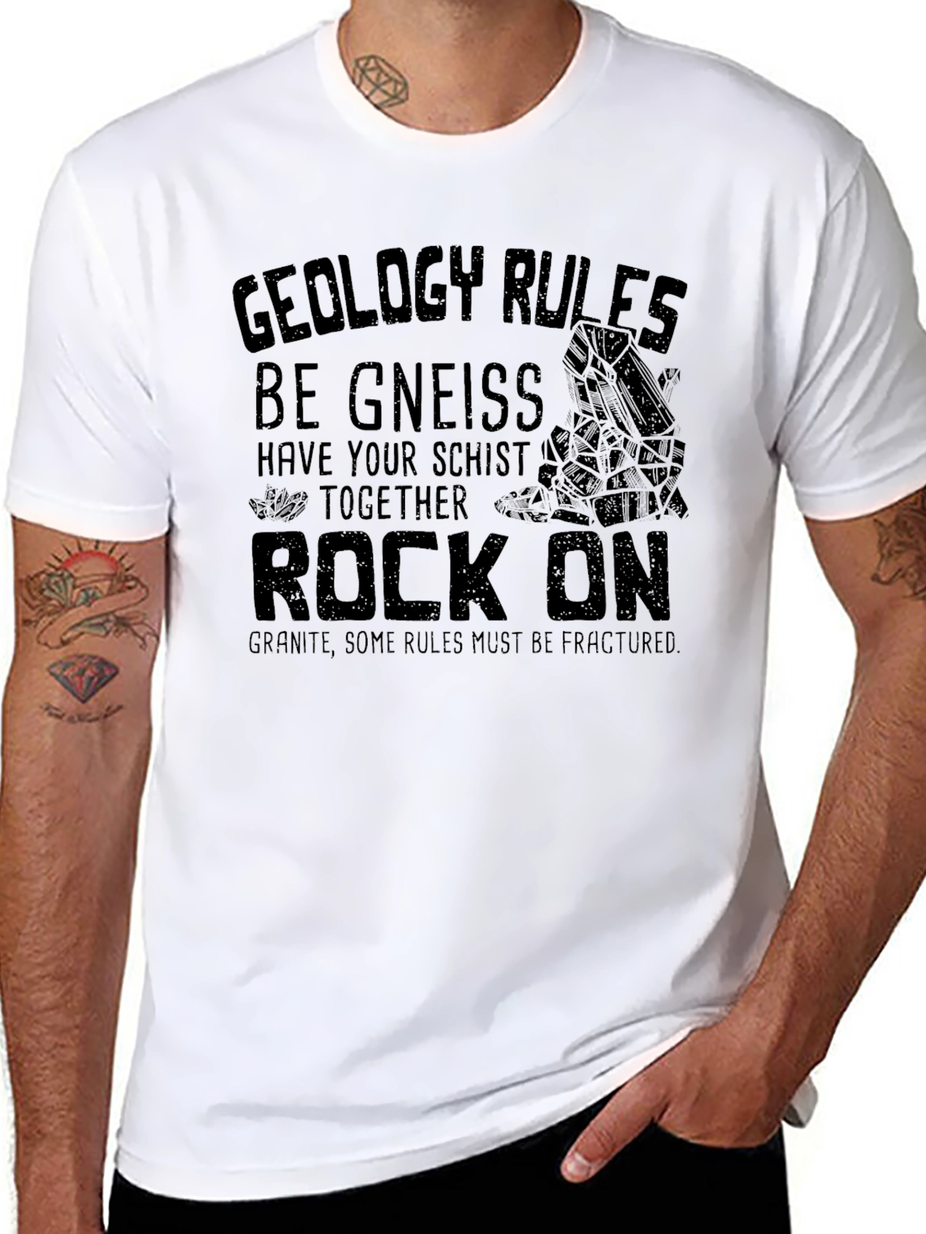 Geology Pun T-Shirt - Rock On!