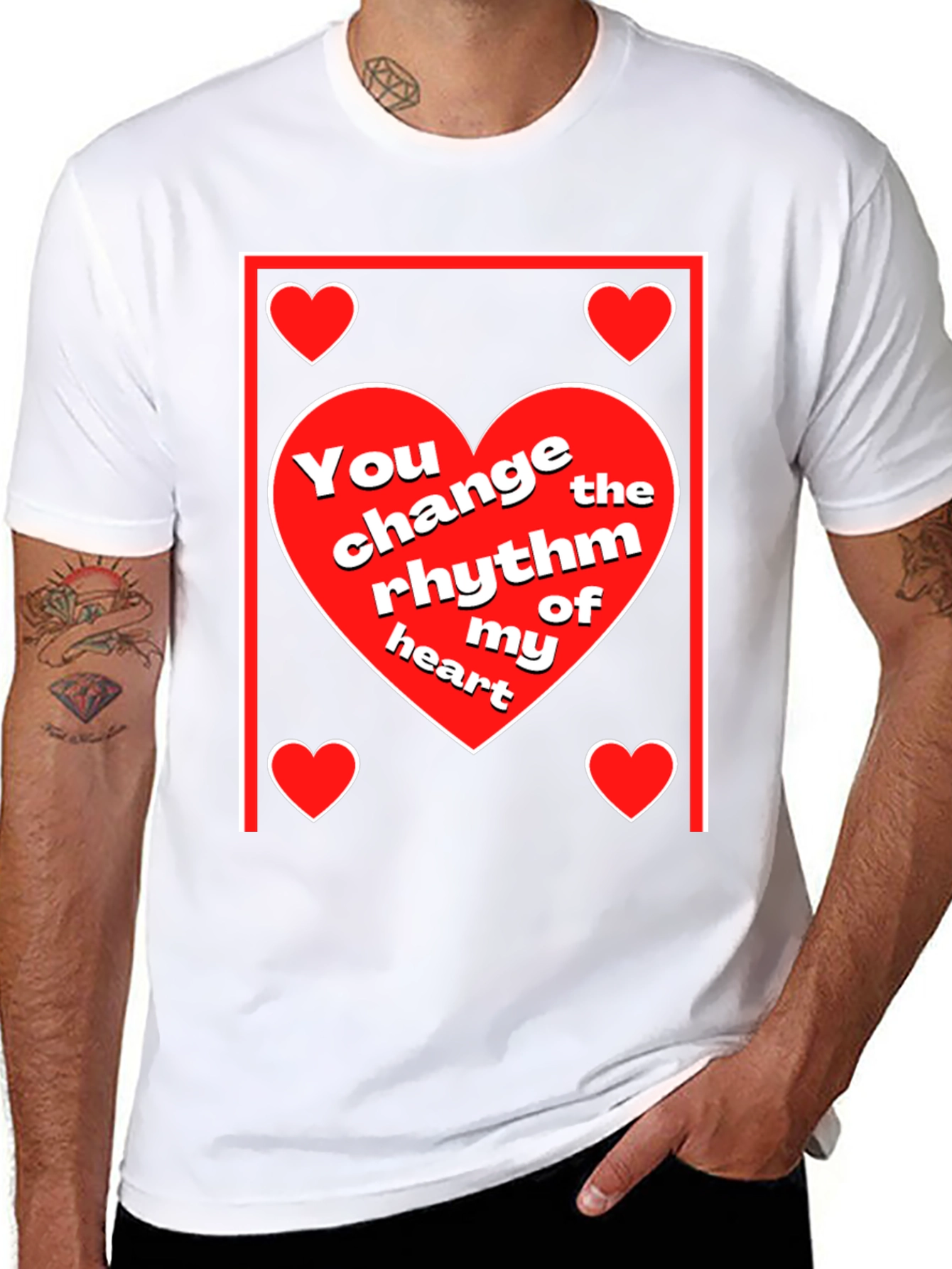 Heart Rhythm T-Shirt - Love & Romance Design