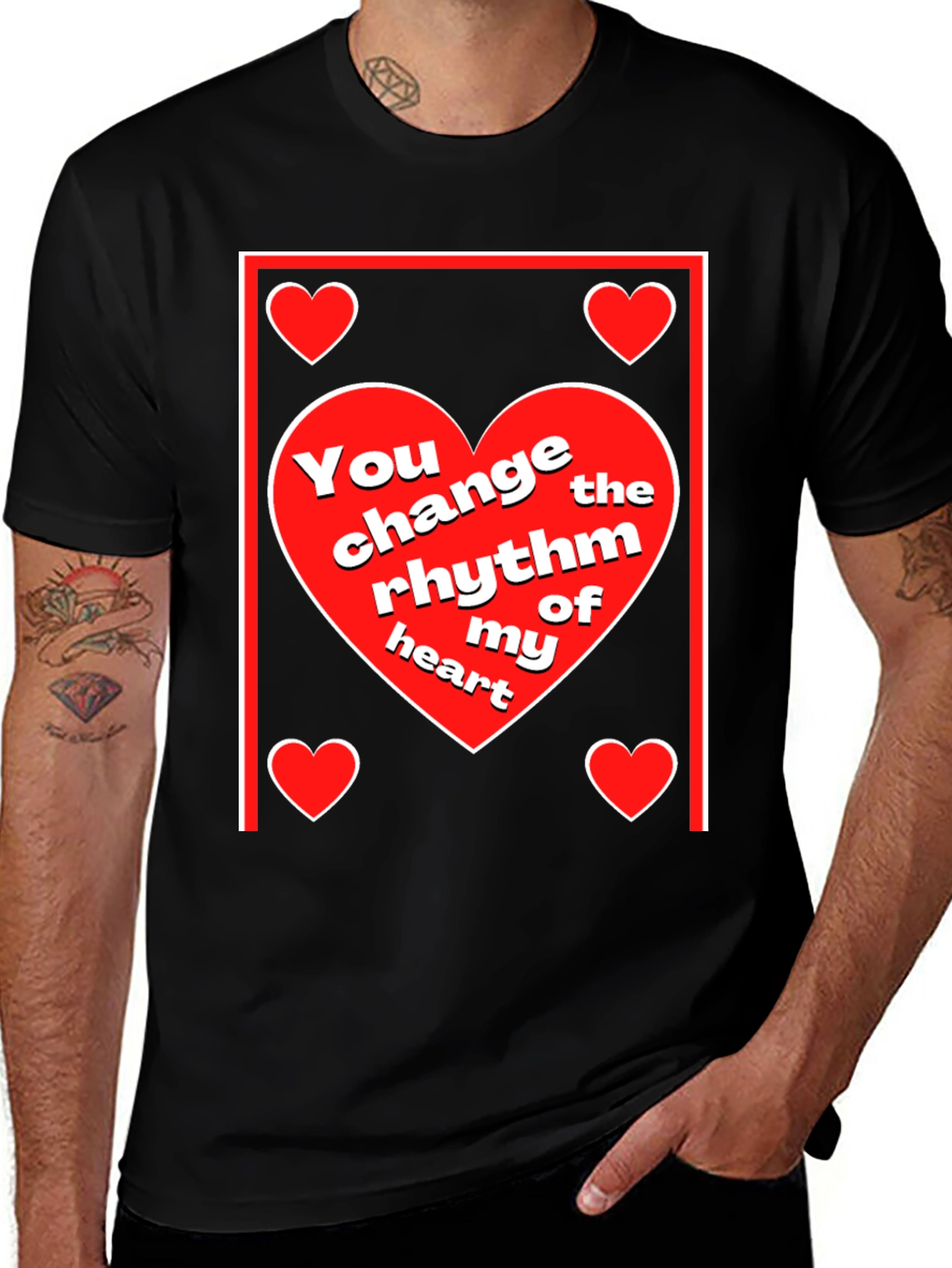 Heart Rhythm T-Shirt - Love & Romance Design
