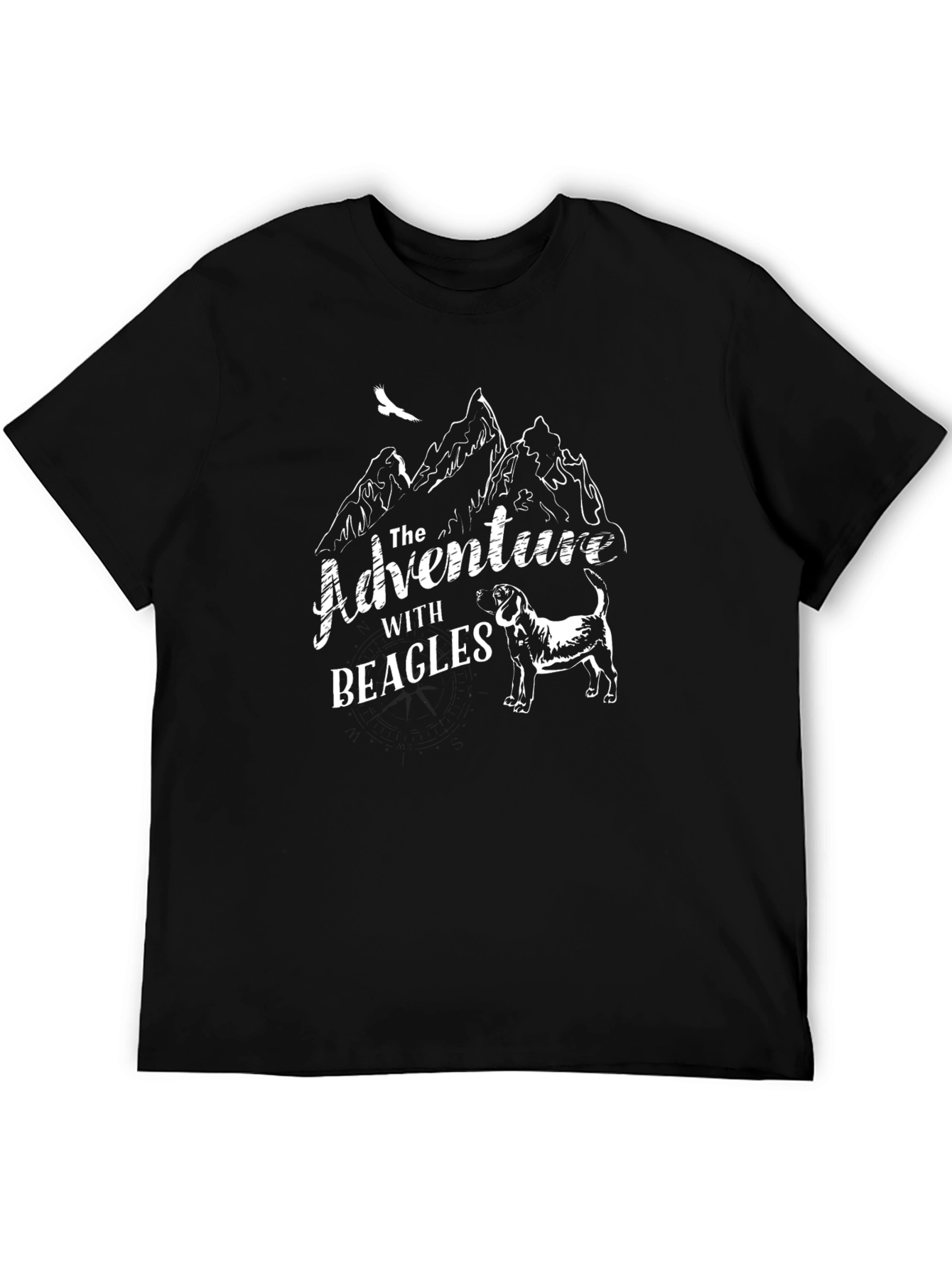 Adventure with Beagles Black T-Shirt