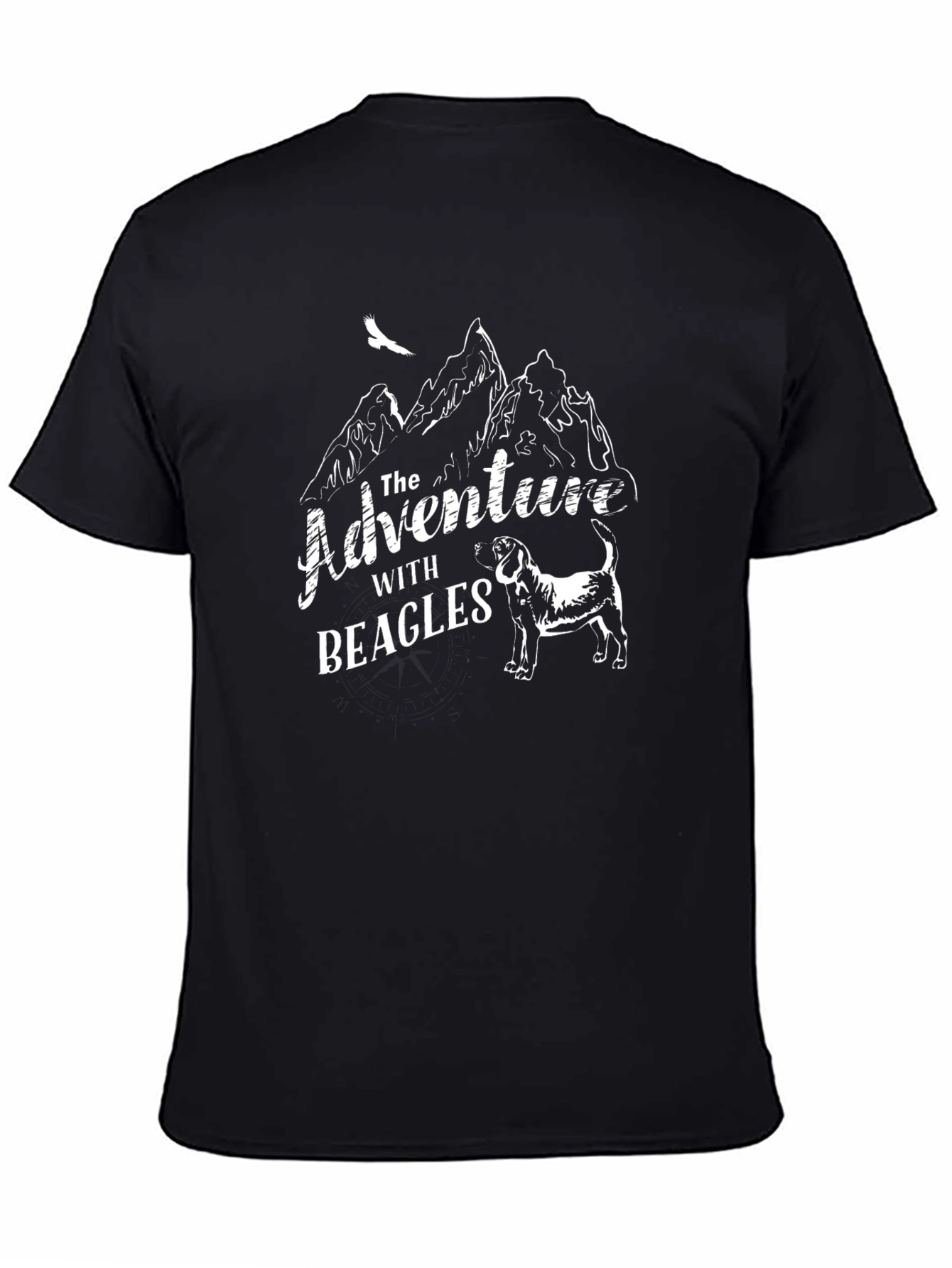 Adventure with Beagles Black T-Shirt