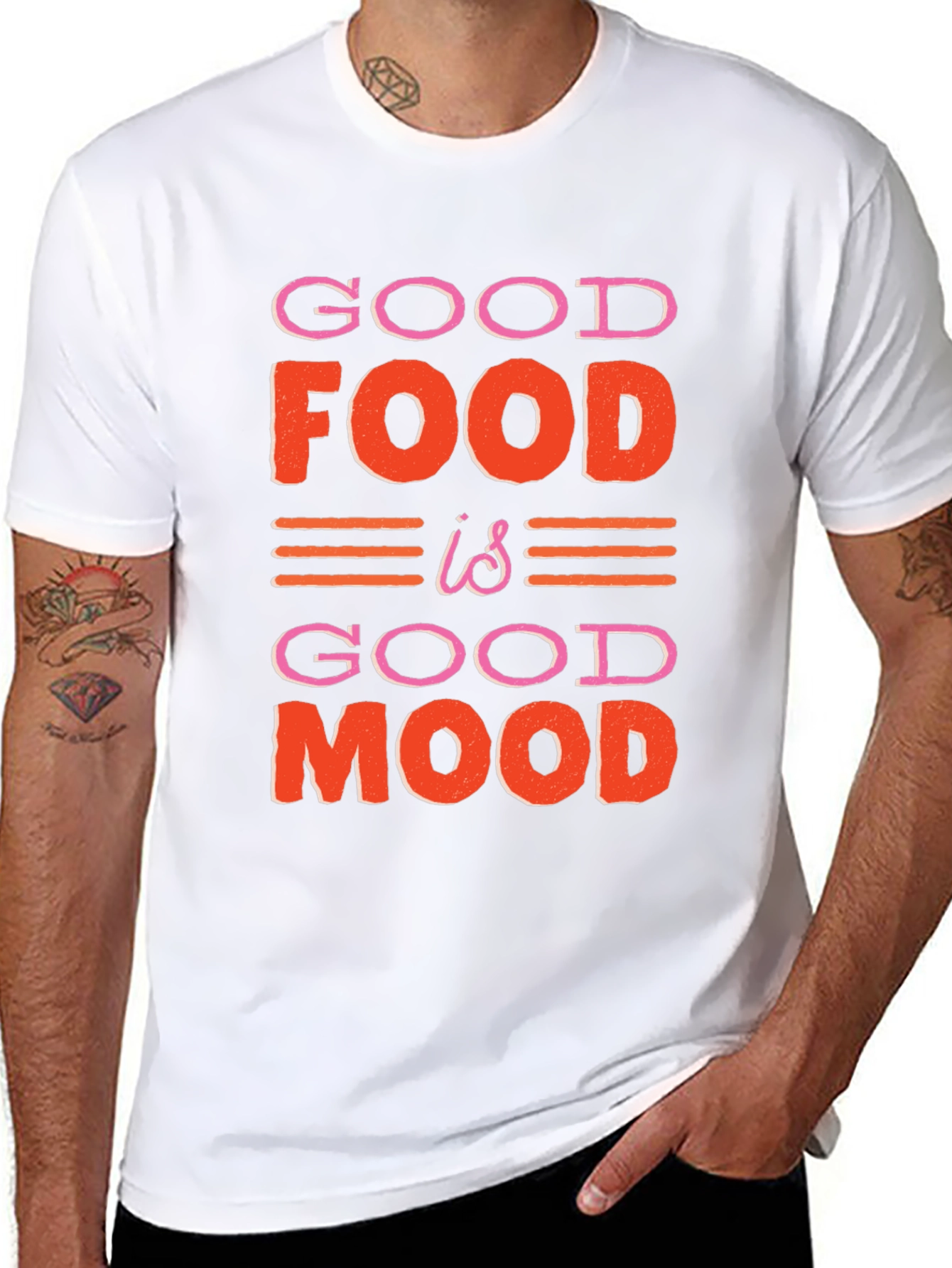 Good Food Good Mood Graphic T-Shirt