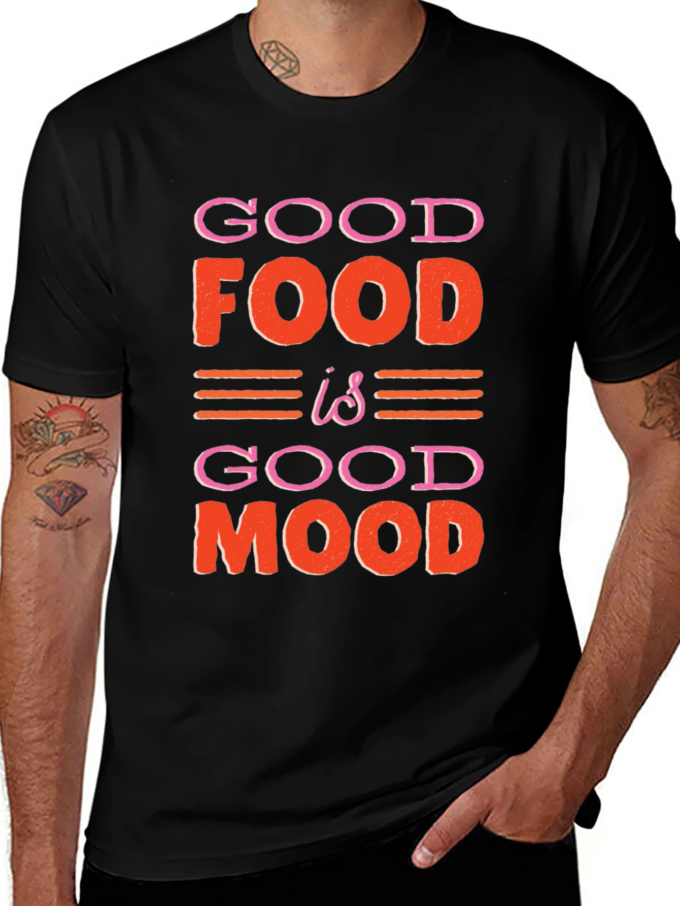 Good Food Good Mood Graphic T-Shirt