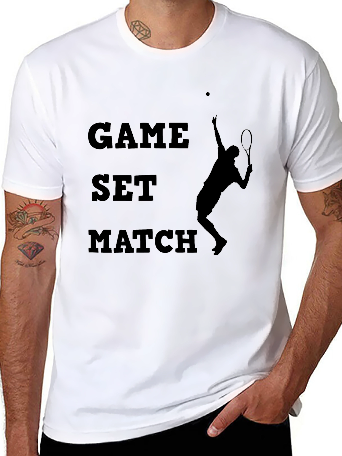 Game Set Match Tennis Graphic Tee