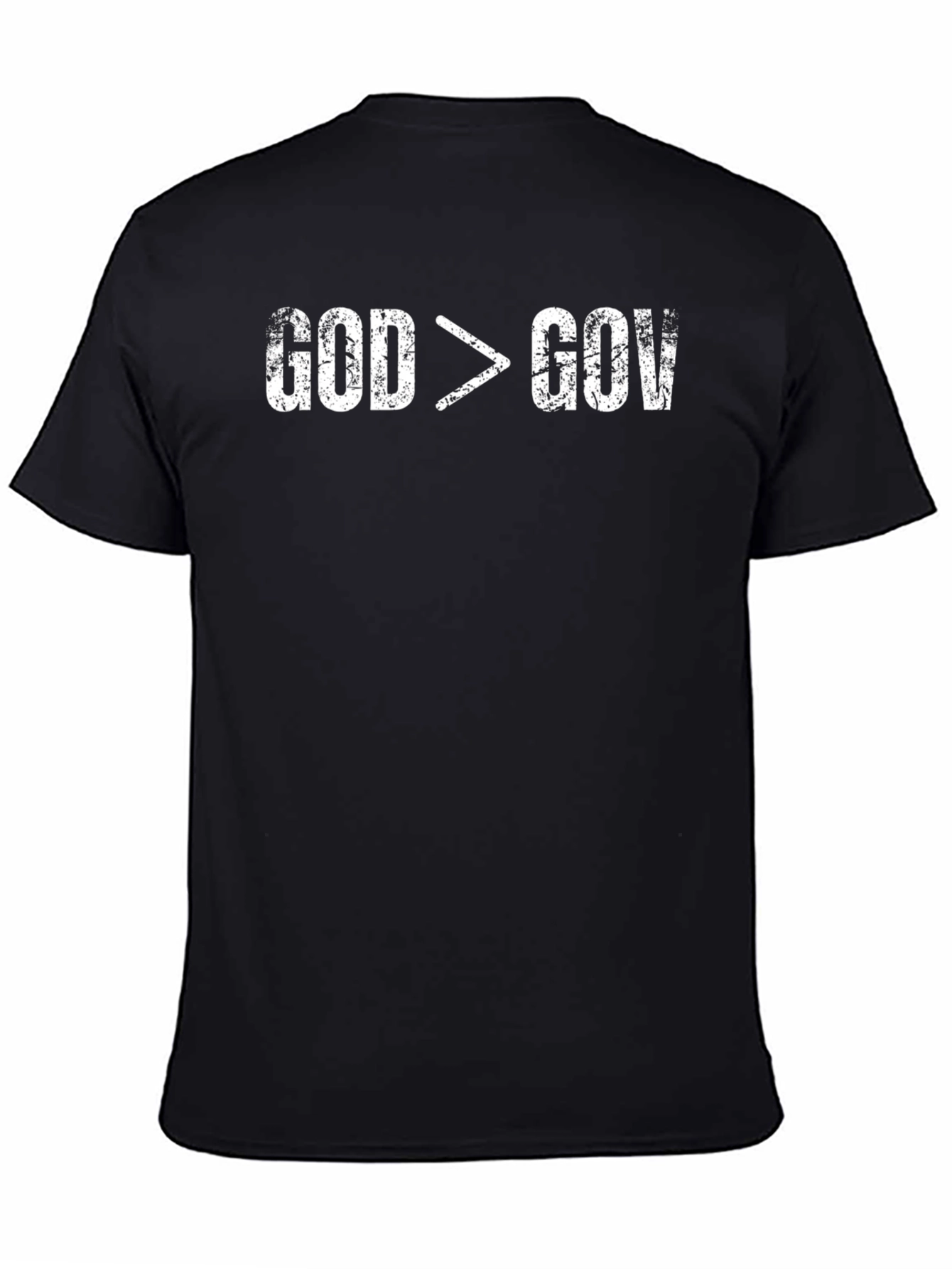 God is Greater Than Gov Distressed T-Shirt