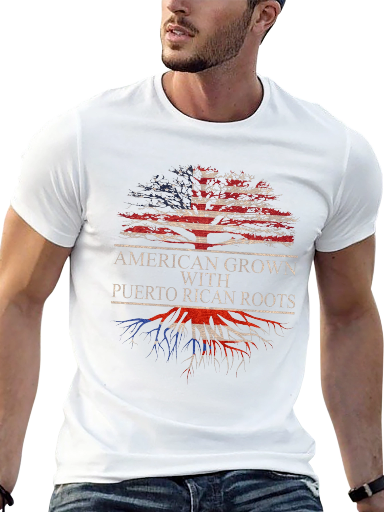 American Grown Puerto Rican Roots Tee