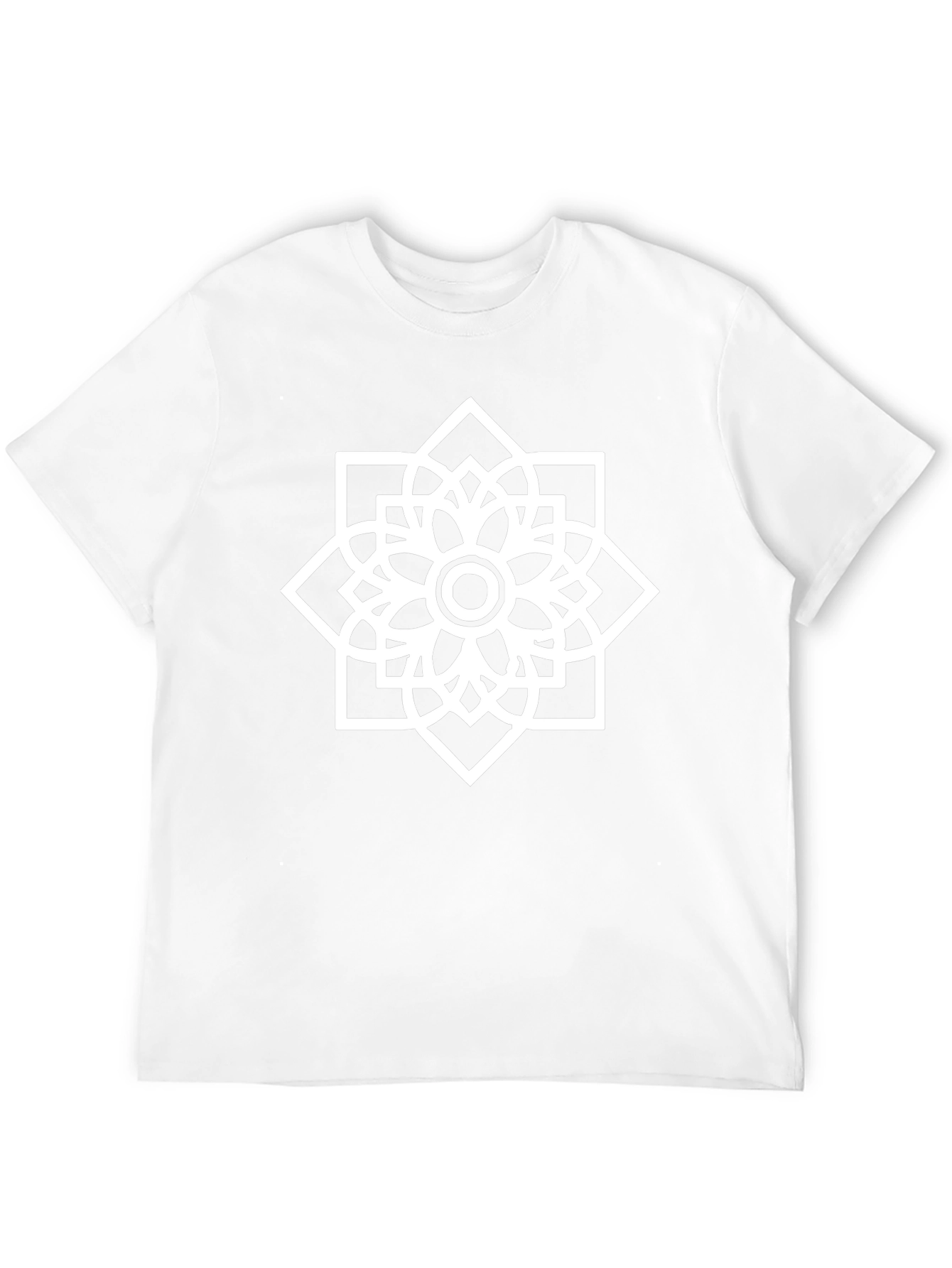 Geometric Floral Tee - Modern Black T-Shirt
