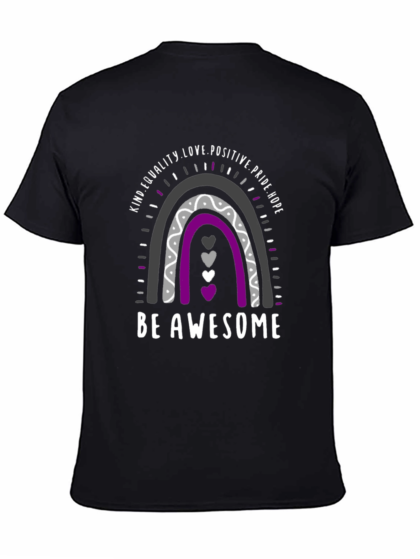 Asexual Pride Rainbow T-Shirt - Be Awesome