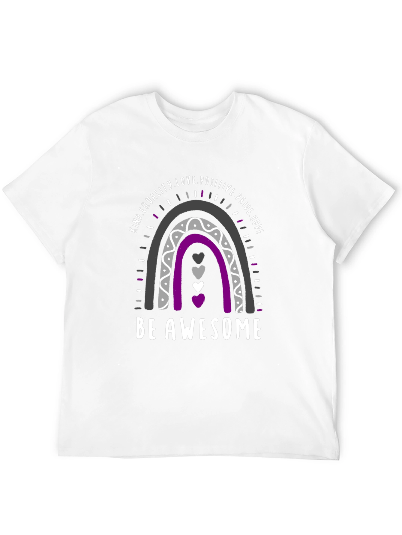 Asexual Pride Rainbow T-Shirt - Be Awesome