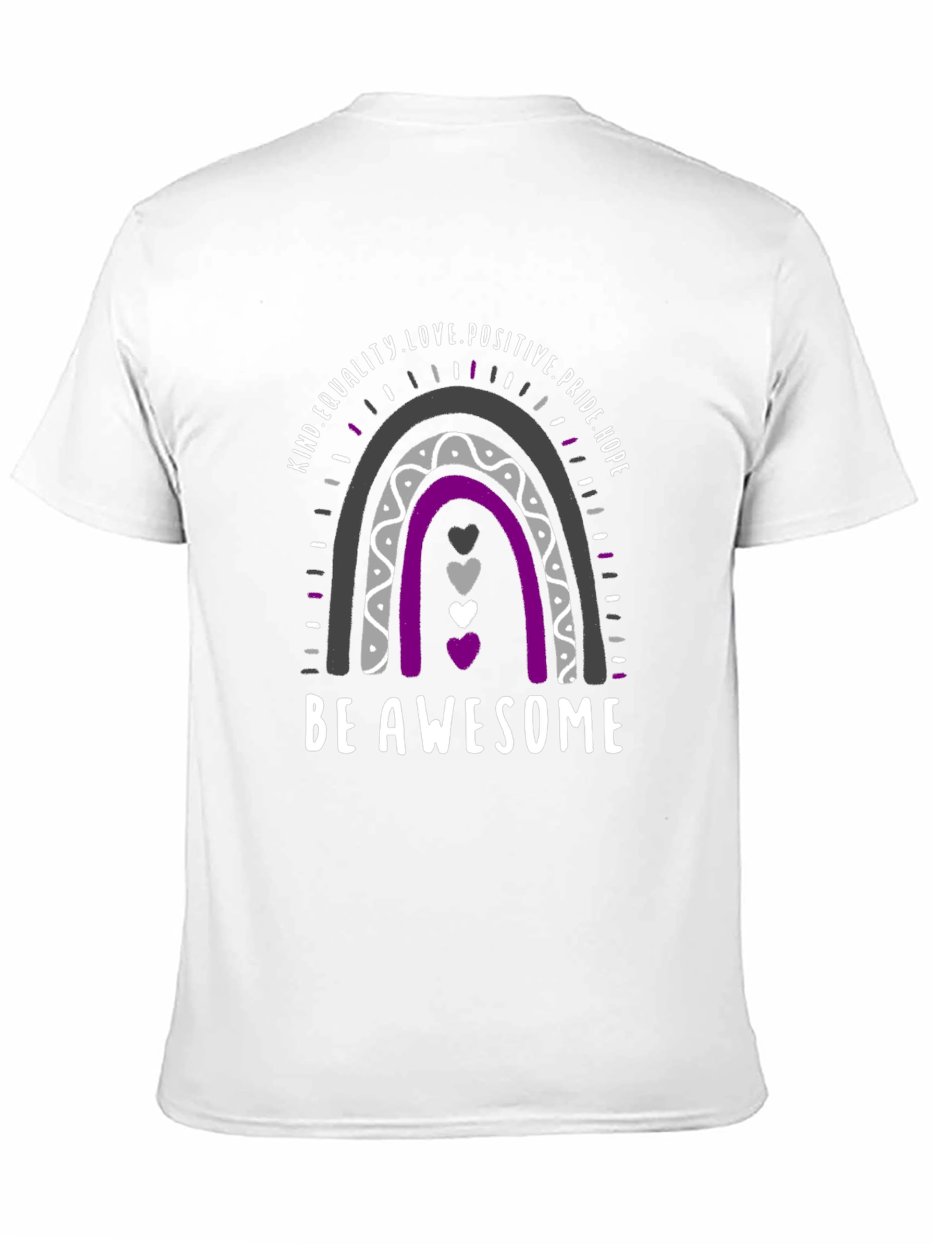 Asexual Pride Rainbow T-Shirt - Be Awesome
