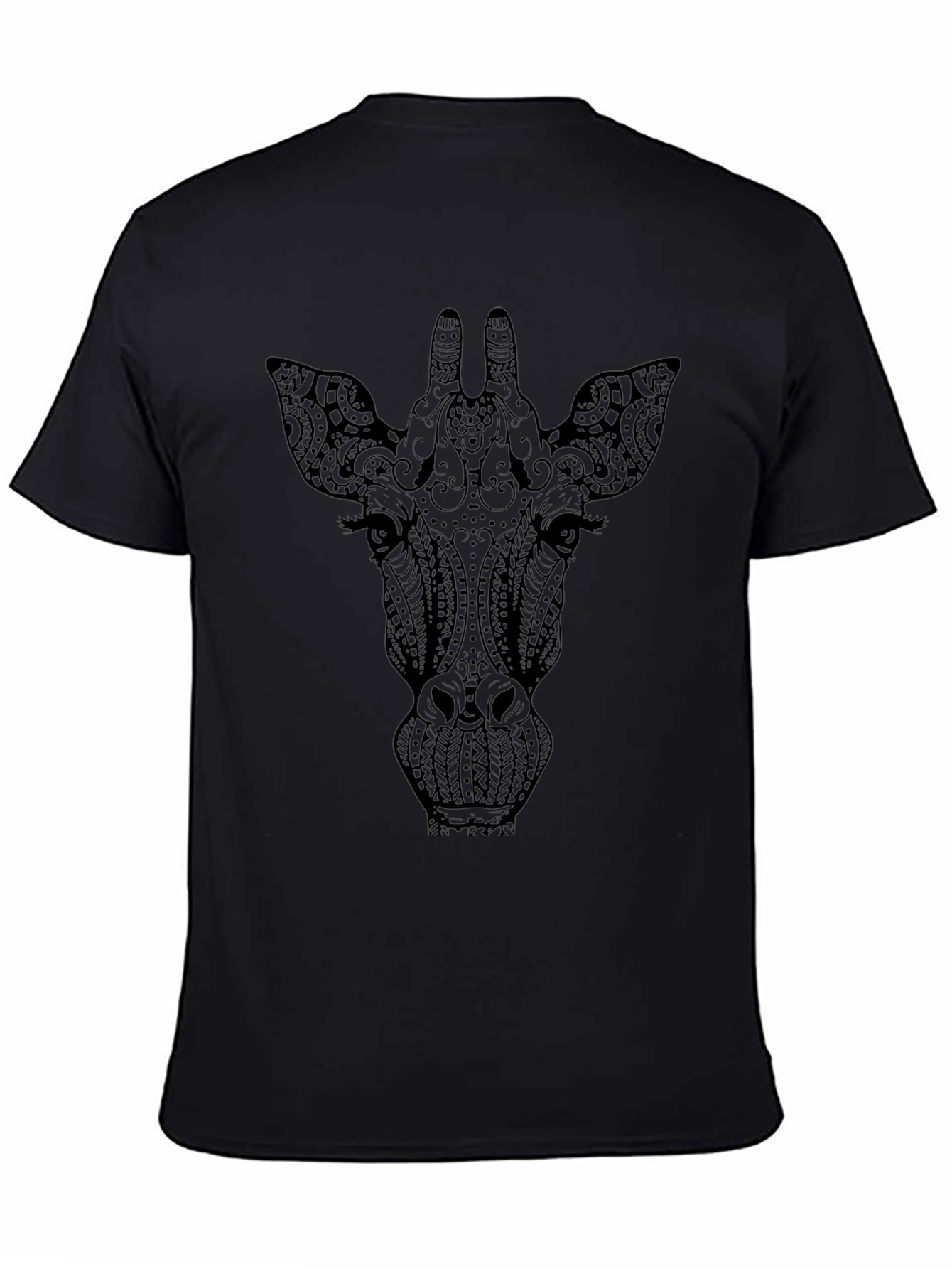 Giraffe Graphic Tee - Stylish Black T-Shirt