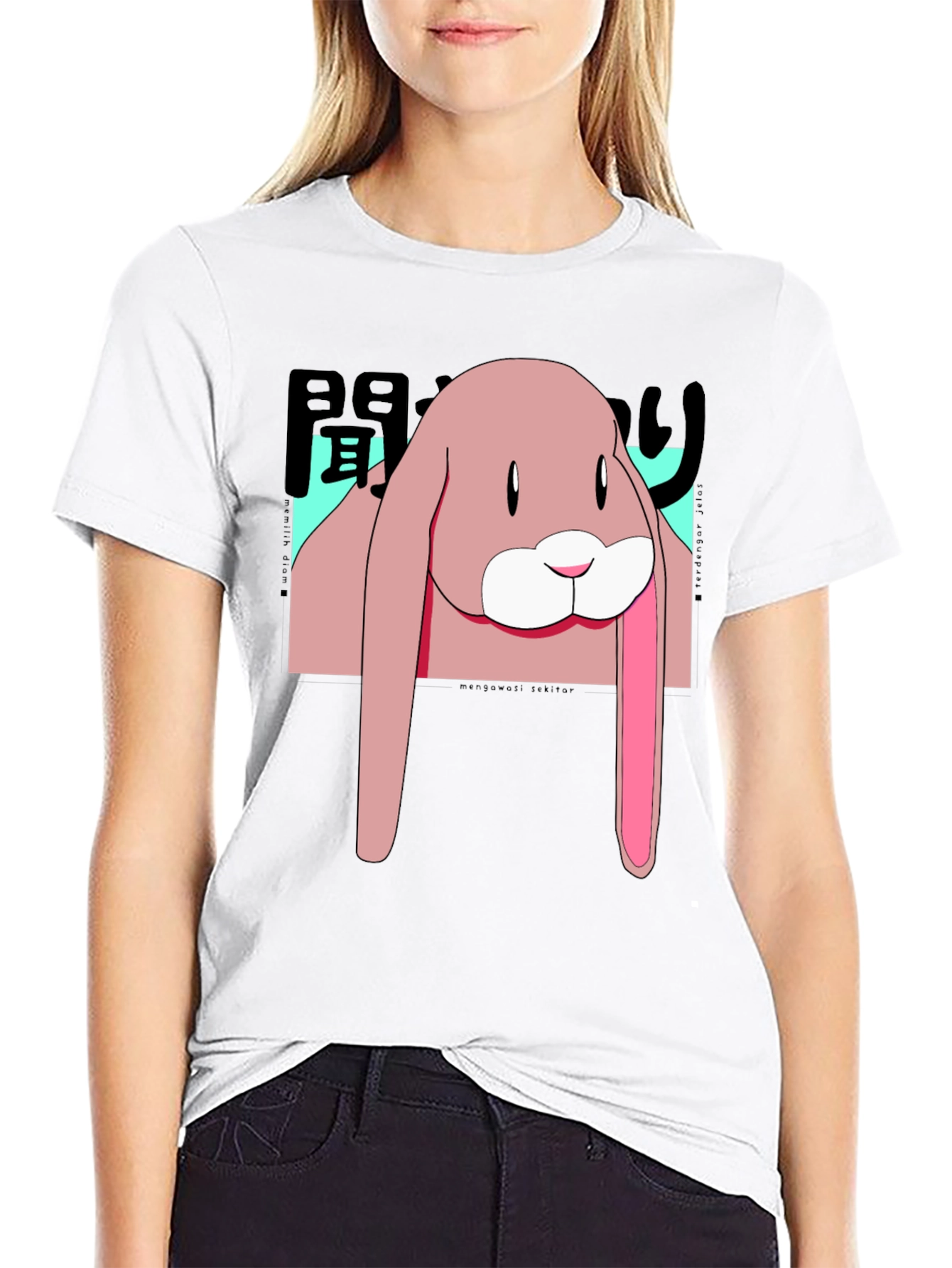 Anime Bunny Graphic T-Shirt - Stylish Casual Wear