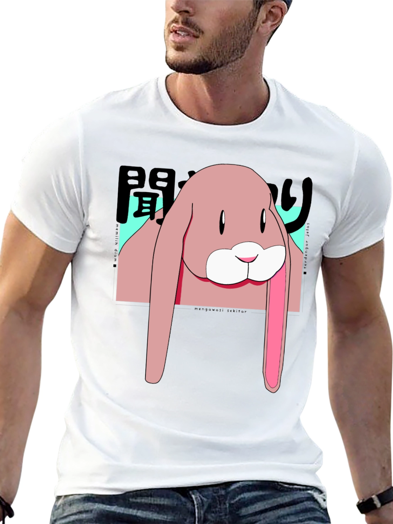 Anime Bunny Graphic T-Shirt - Stylish Casual Wear
