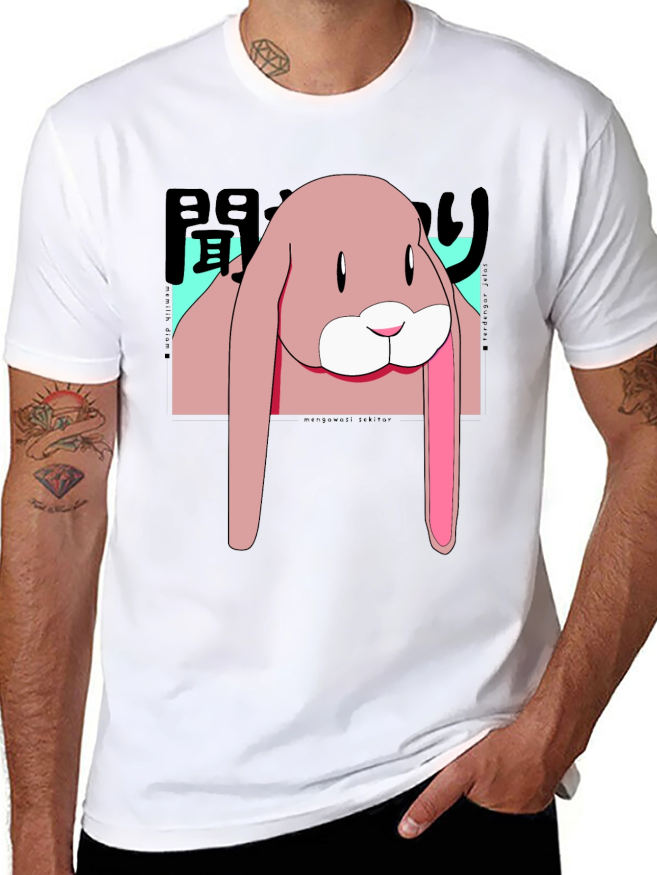 Anime Bunny Graphic T-Shirt - Stylish Casual Wear