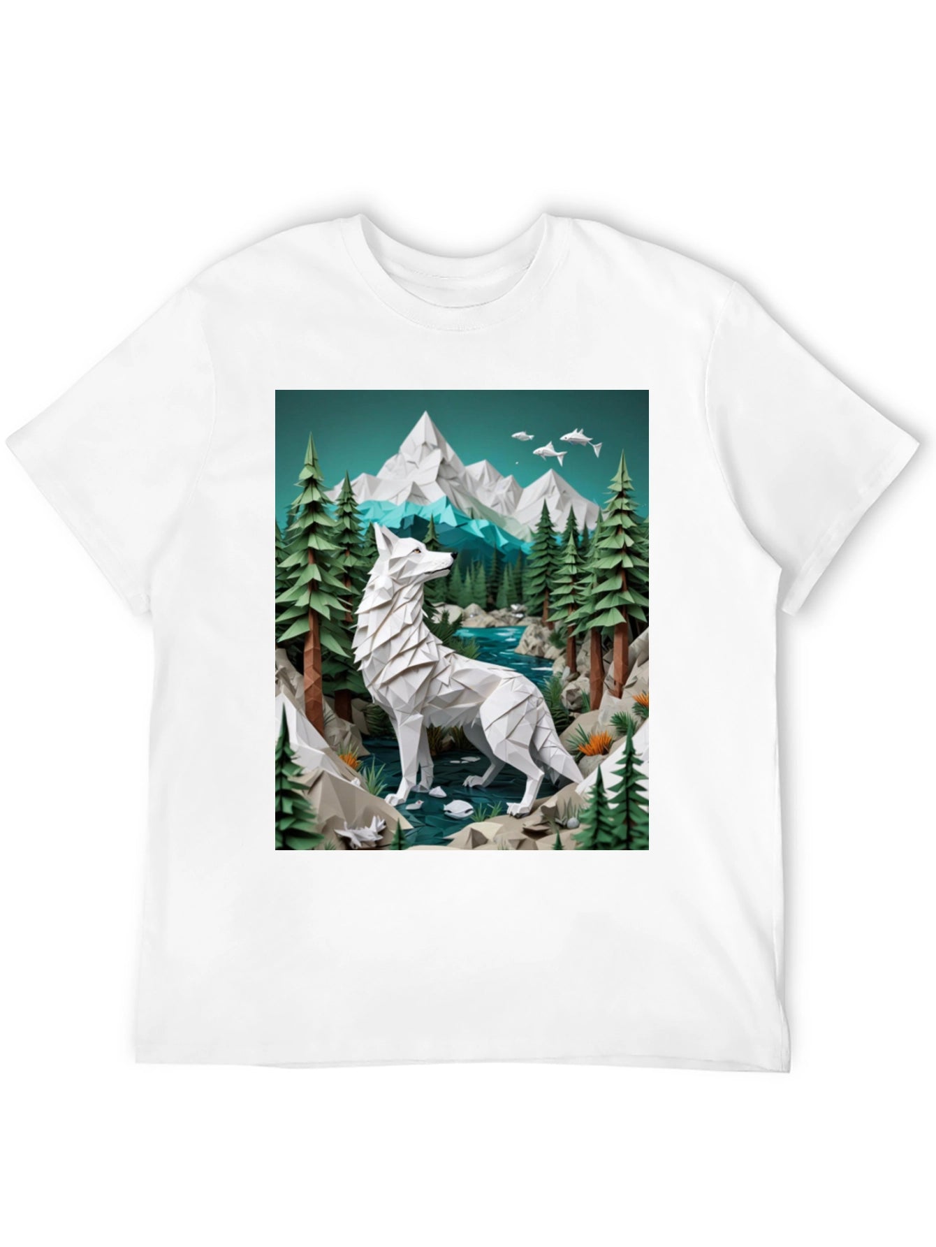 Geometric Wolf Graphic Tee - Wilderness Design