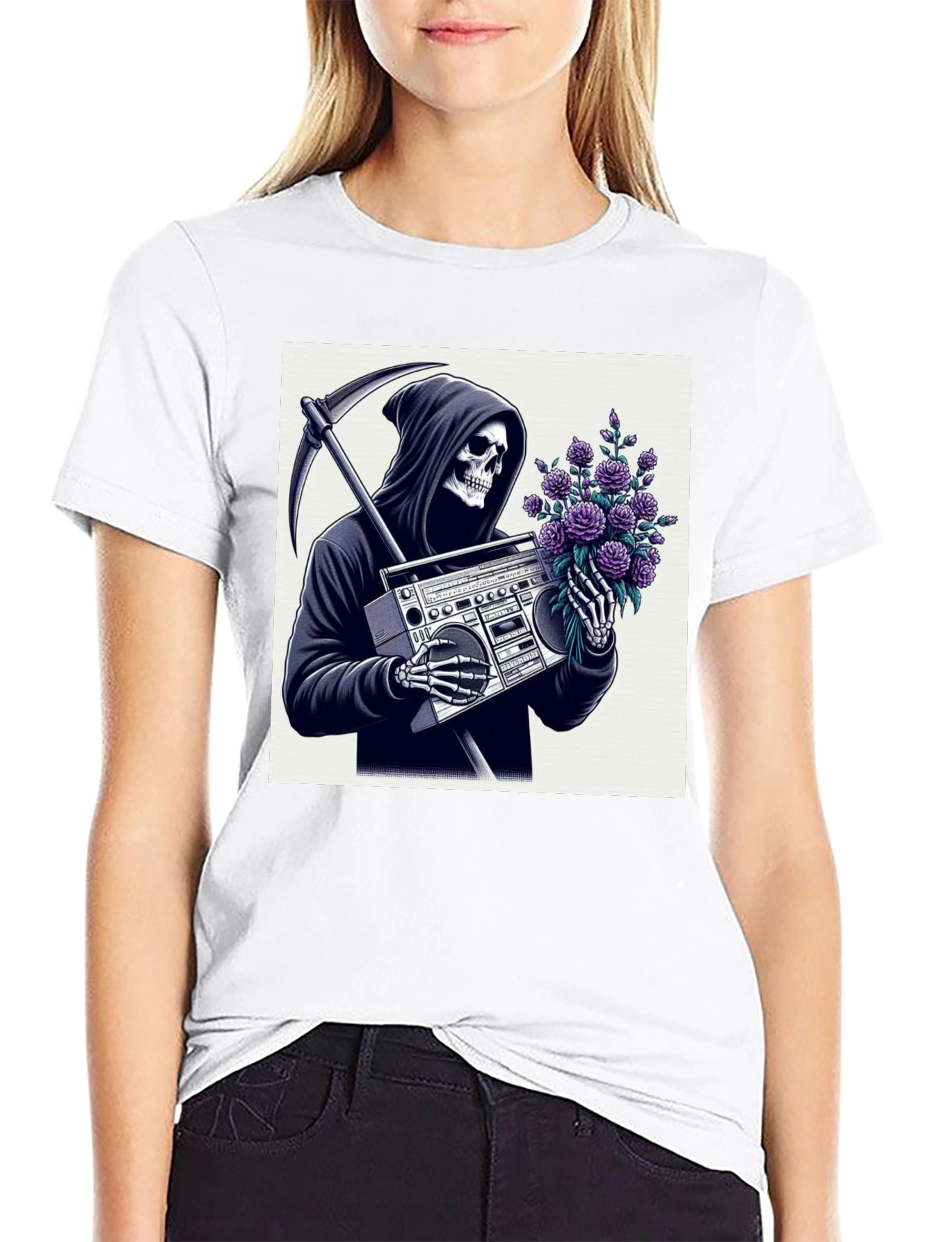 Grim Reaper Boombox T-Shirt