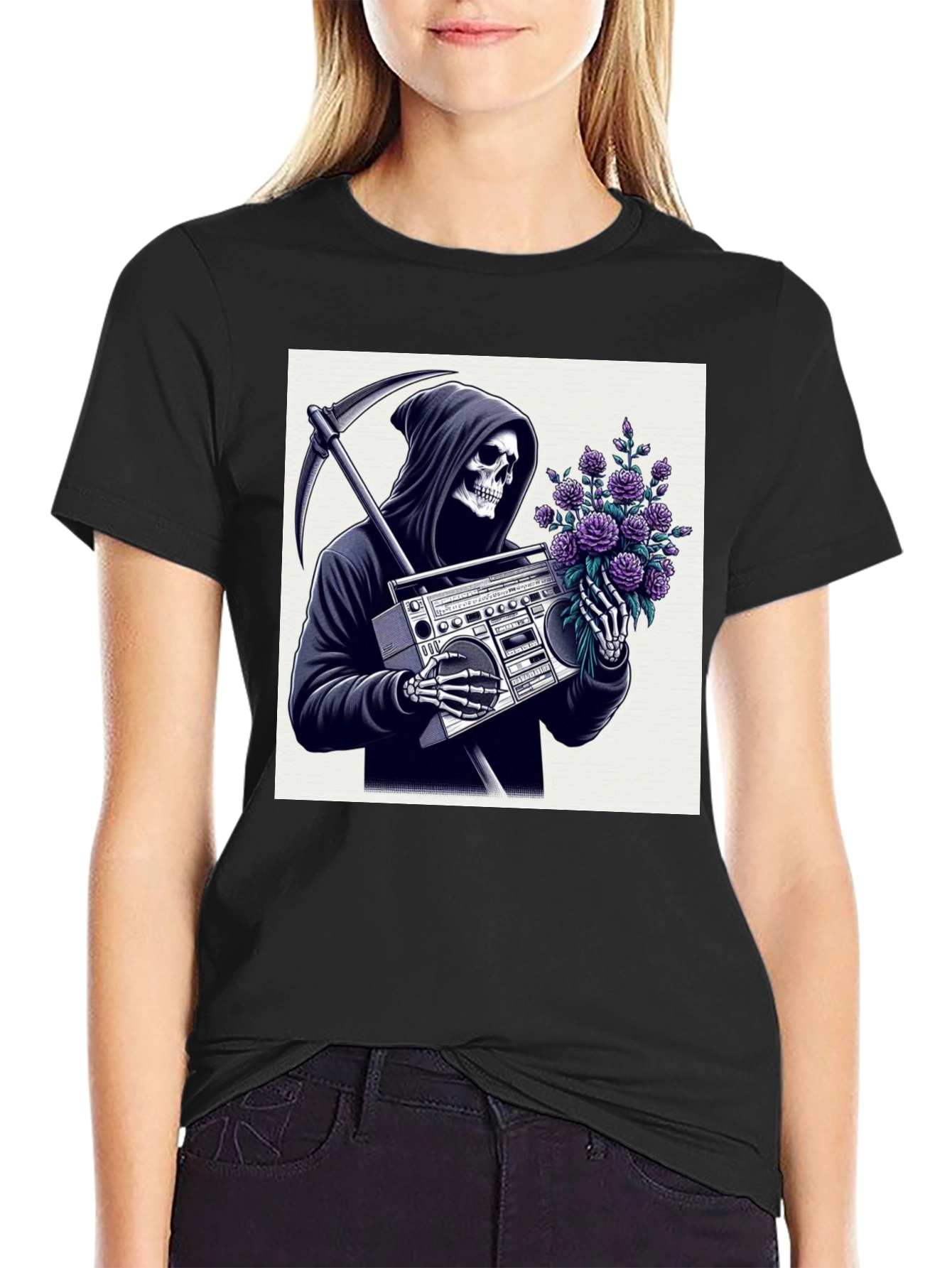 Grim Reaper Boombox T-Shirt