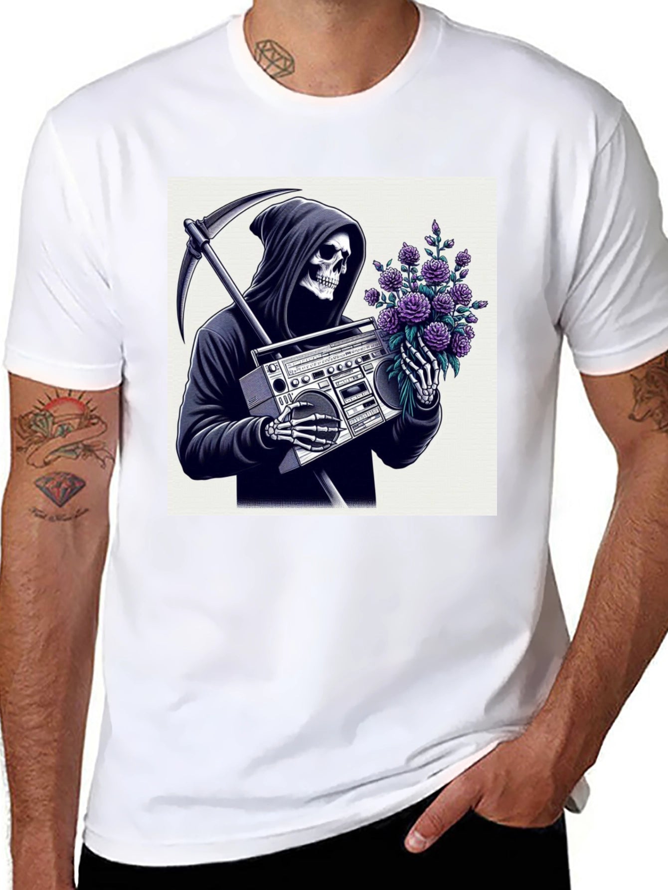Grim Reaper Boombox T-Shirt