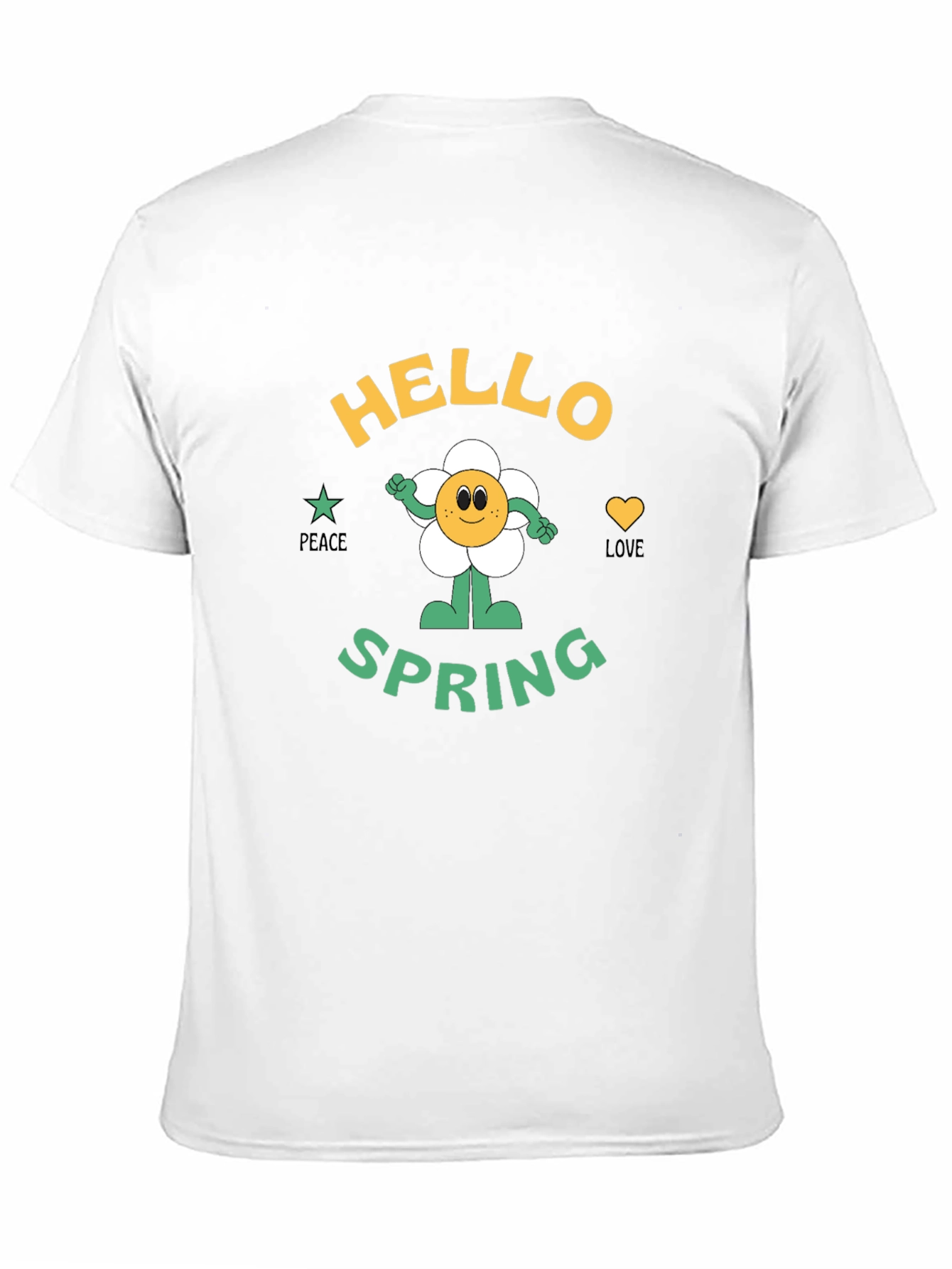 Hello Spring Graphic T-Shirt - Peace & Love!