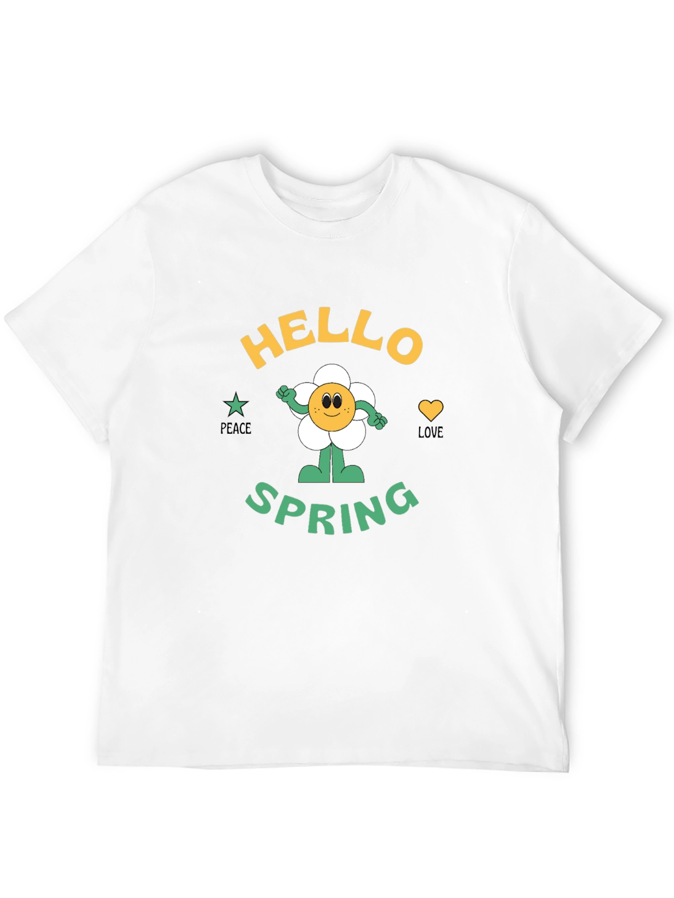 Hello Spring Graphic T-Shirt - Peace & Love!