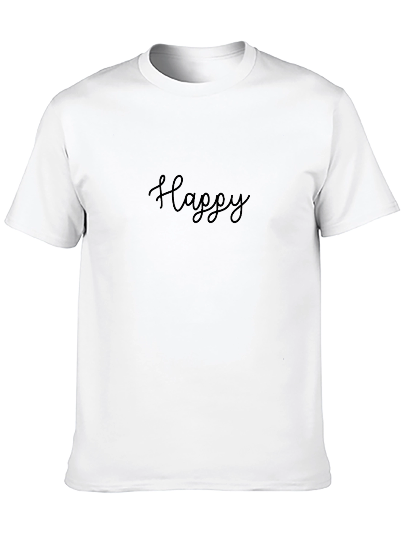 Happy Black T-Shirt - Casual & Comfortable