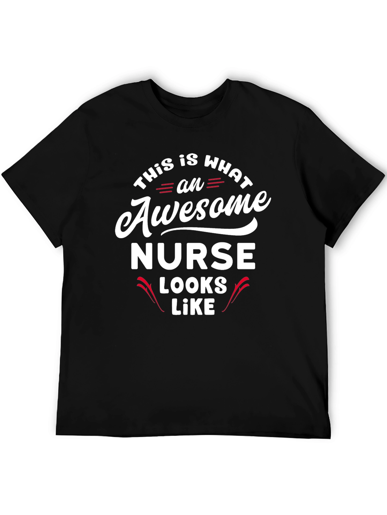 Awesome Nurse Graphic T-Shirt - Black