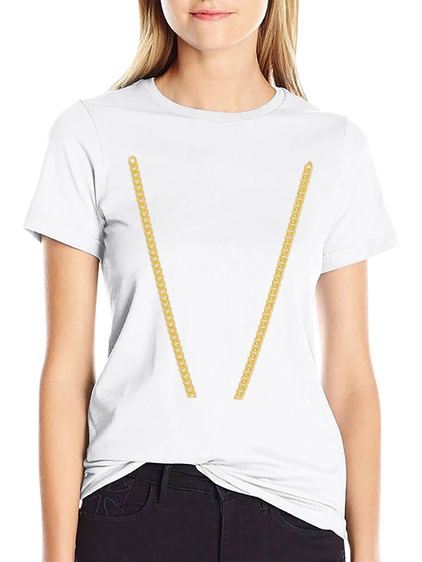 Gold Chain T-Shirt - Novelty Graphic Tee