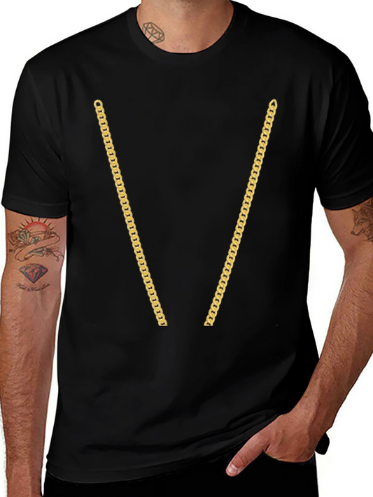 Gold Chain T-Shirt - Novelty Graphic Tee