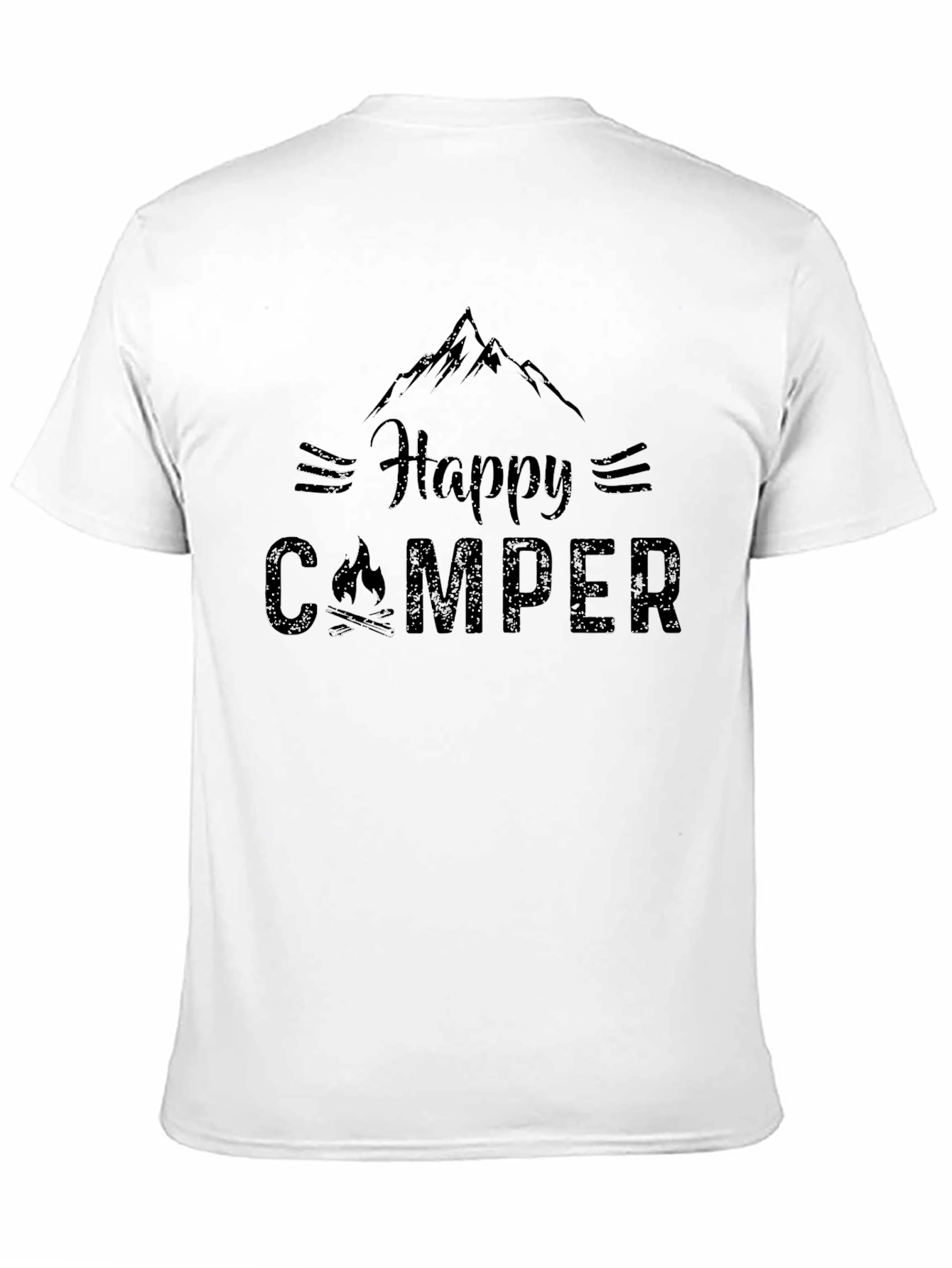Happy Camper Graphic T-Shirt - Black