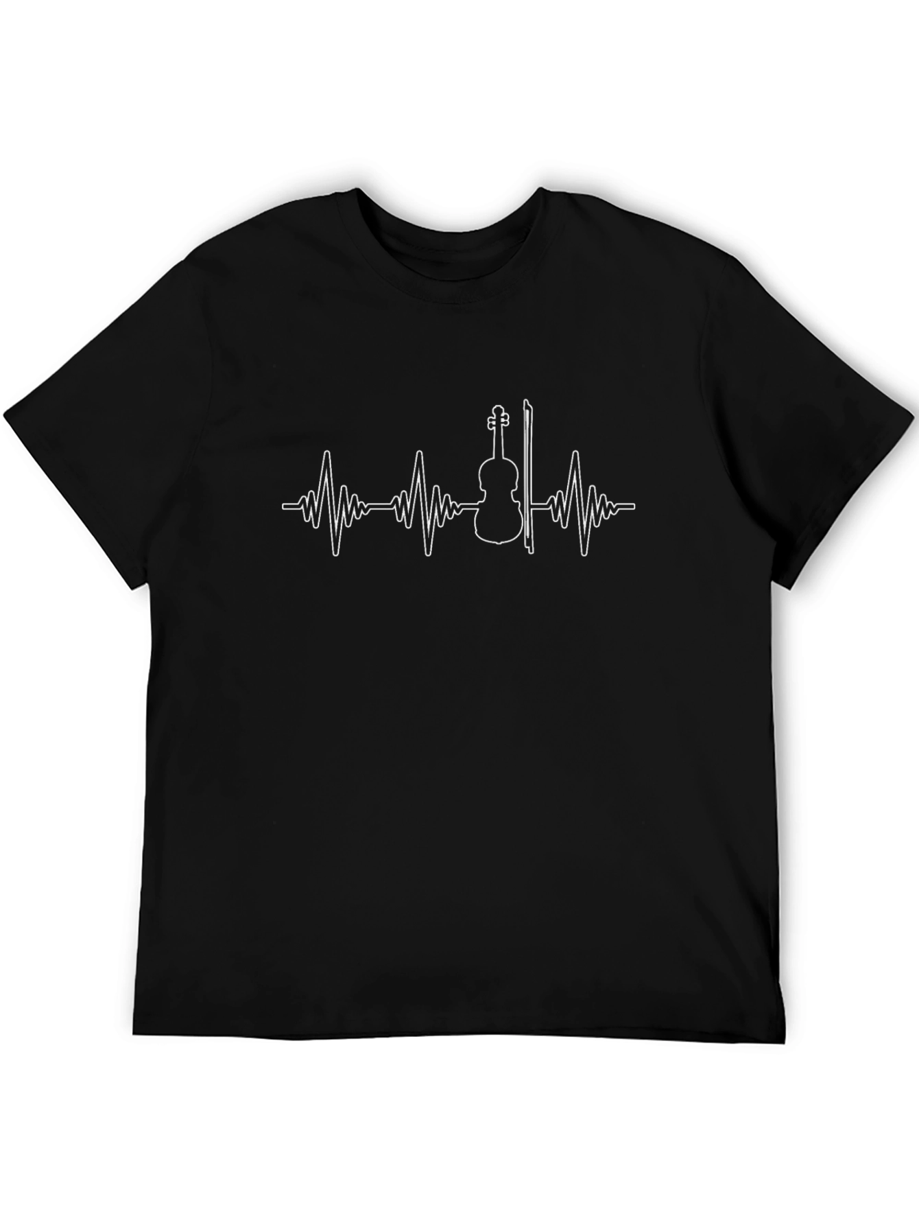Heartbeat Violin T-Shirt - Music Lover Tee