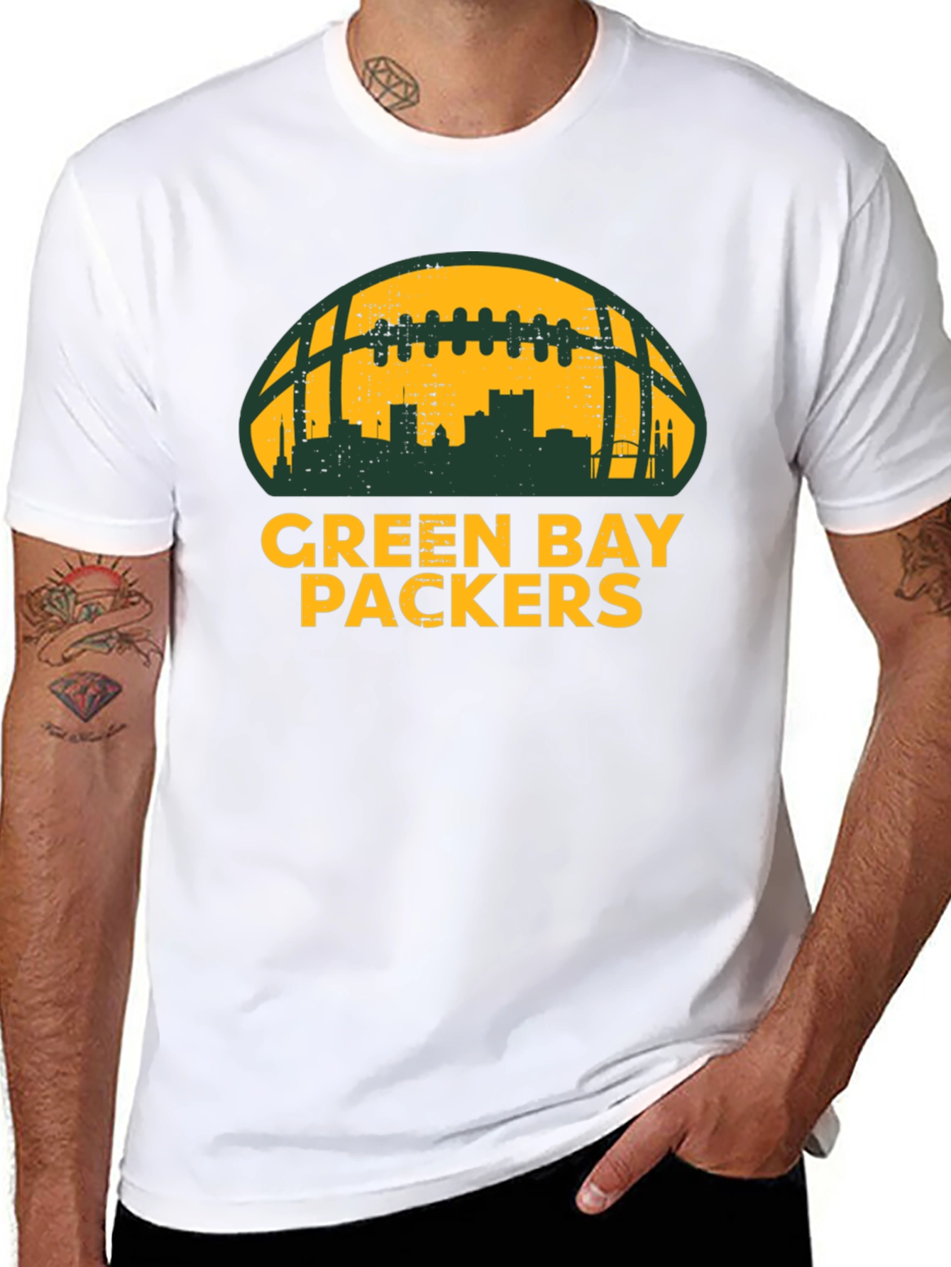 Green Bay Packers Football Skyline T-Shirt