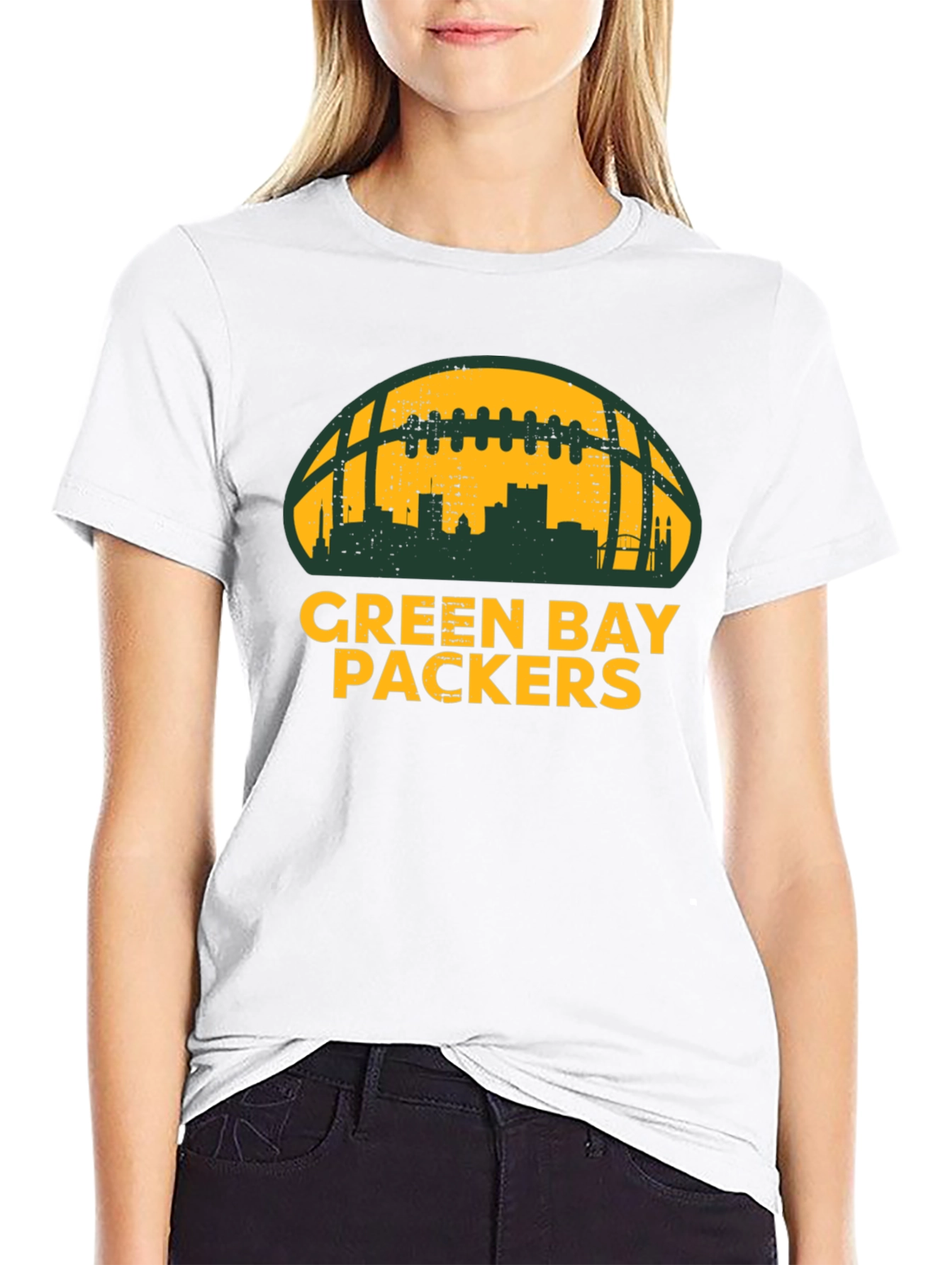 Green Bay Packers Football Skyline T-Shirt