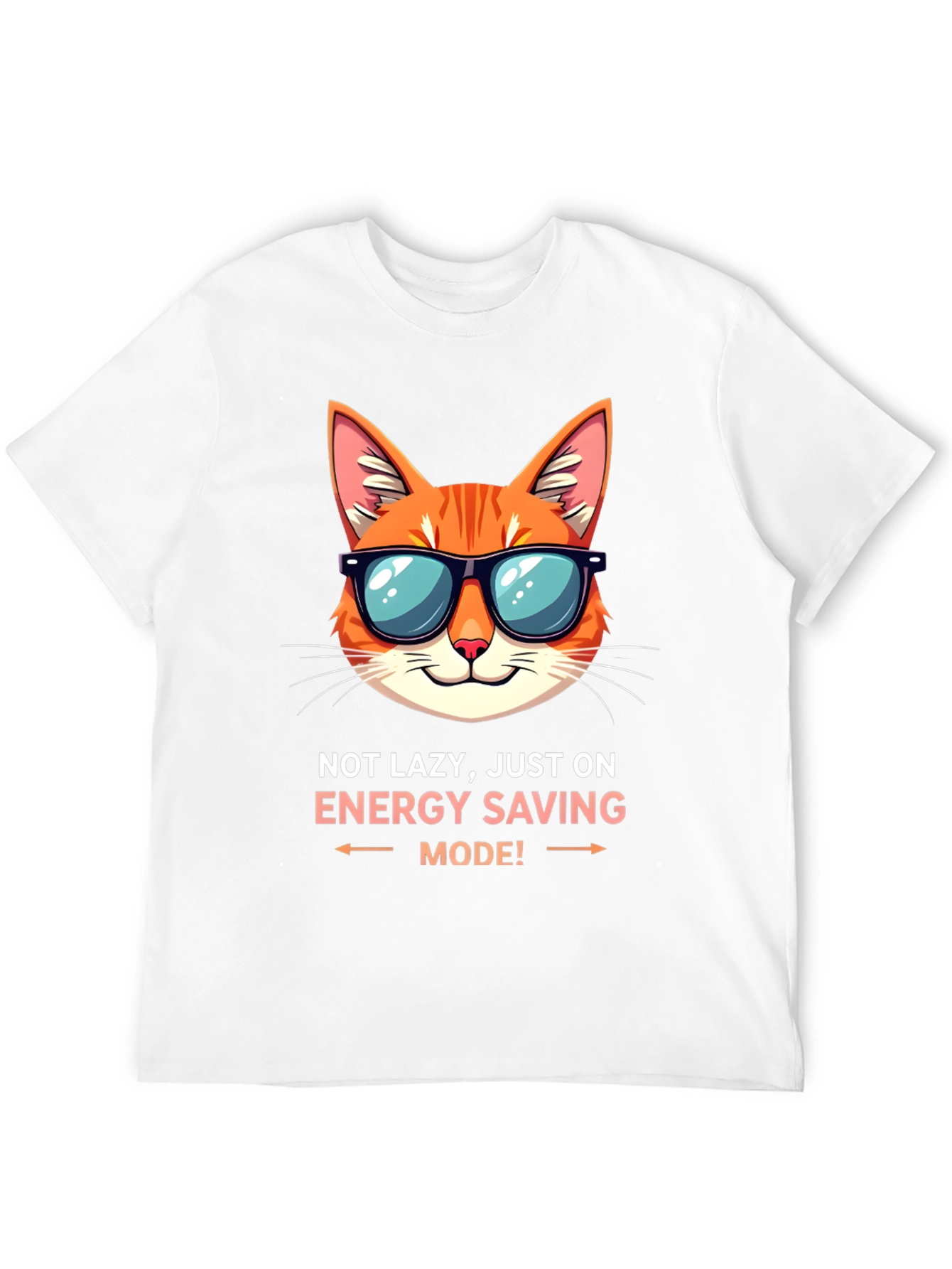 Funny Cat Energy Saving Mode T-Shirt