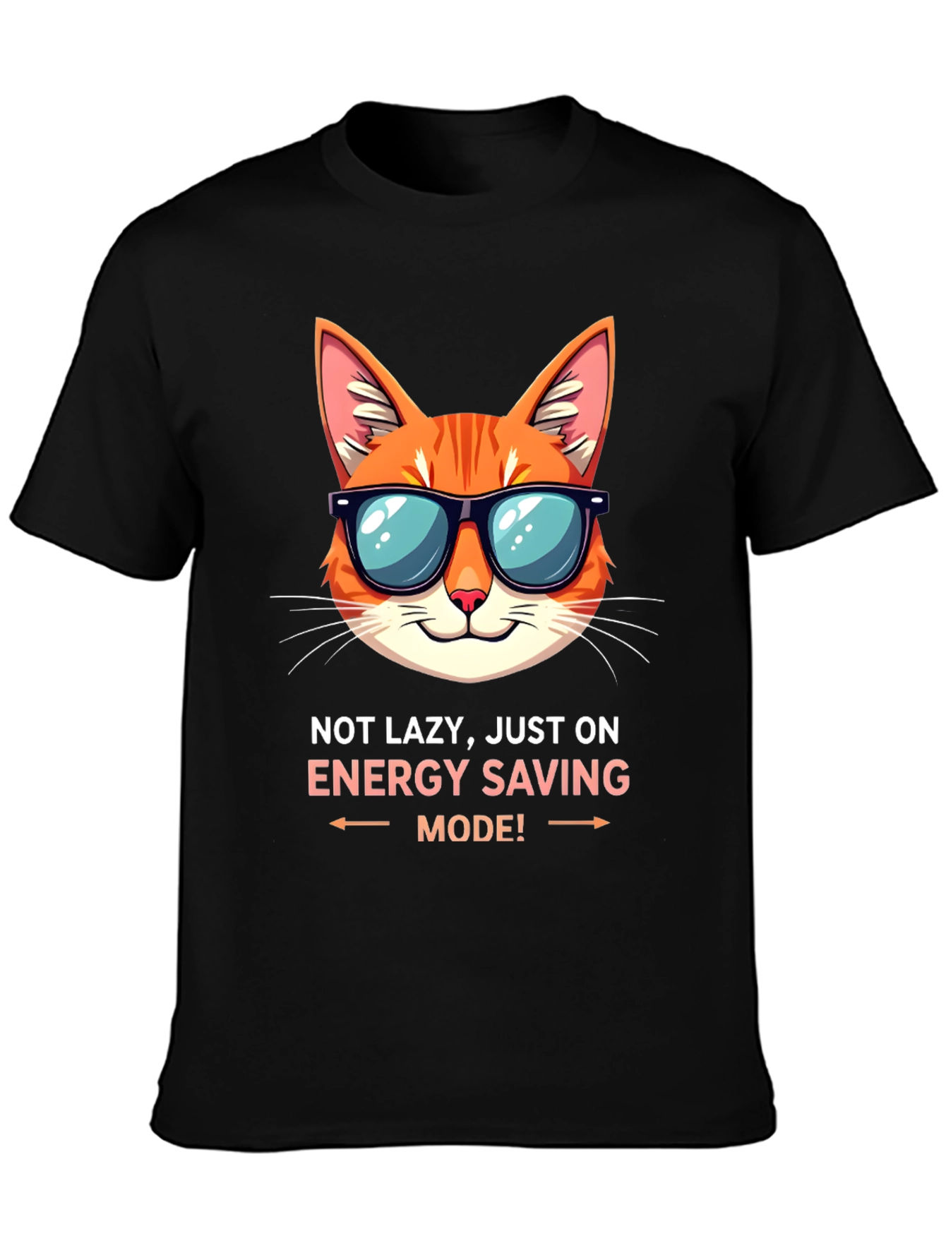 Funny Cat Energy Saving Mode T-Shirt