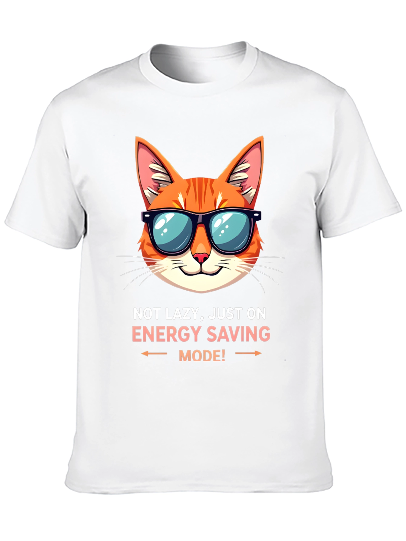 Funny Cat Energy Saving Mode T-Shirt