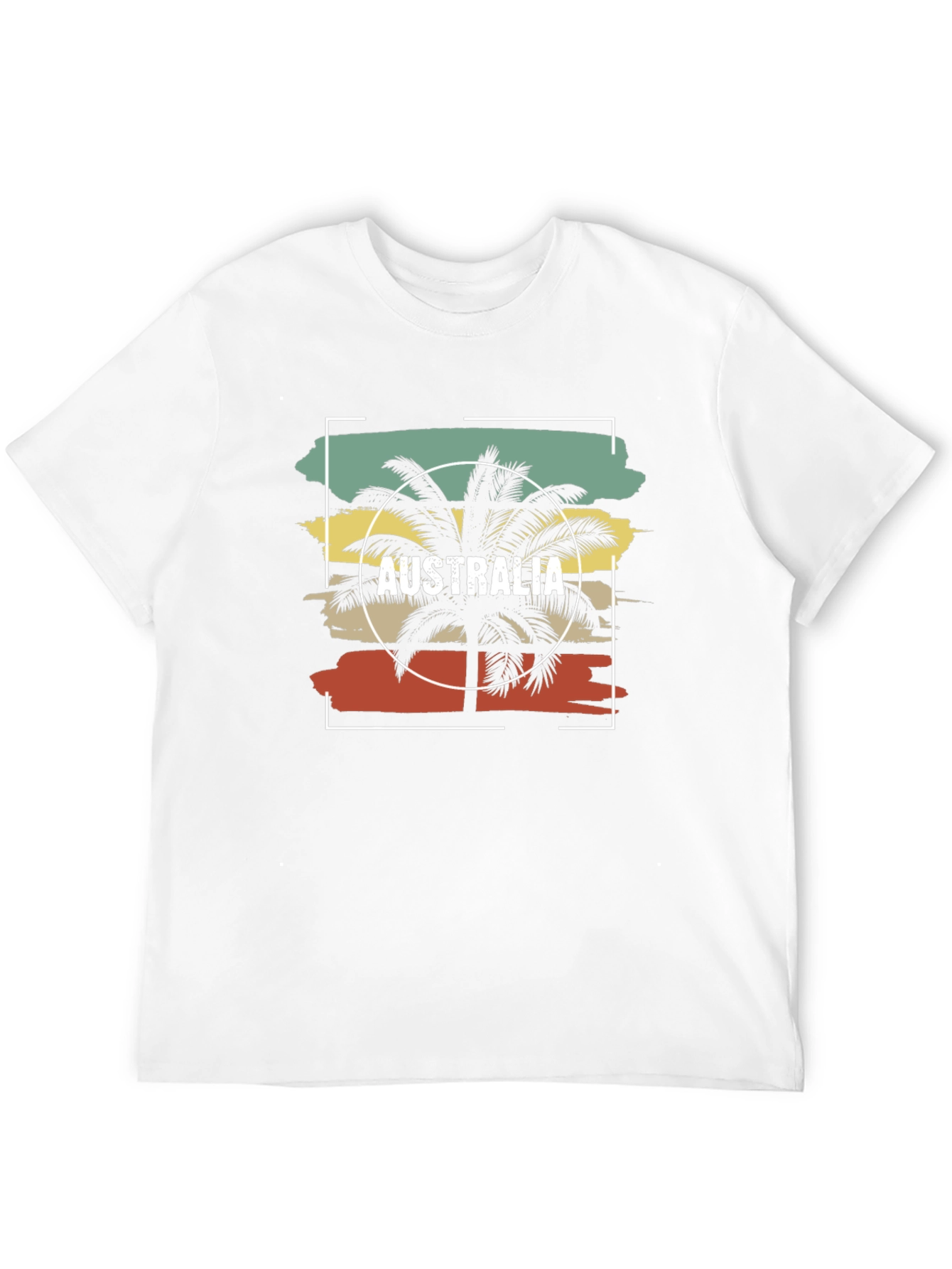 Australia Palm Tree Graphic T-Shirt - Tropical Vacation Style