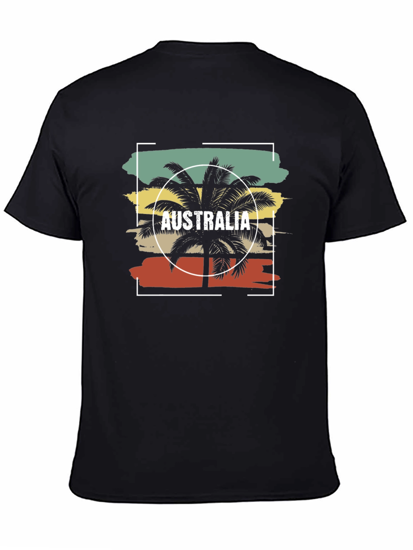Australia Palm Tree Graphic T-Shirt - Tropical Vacation Style