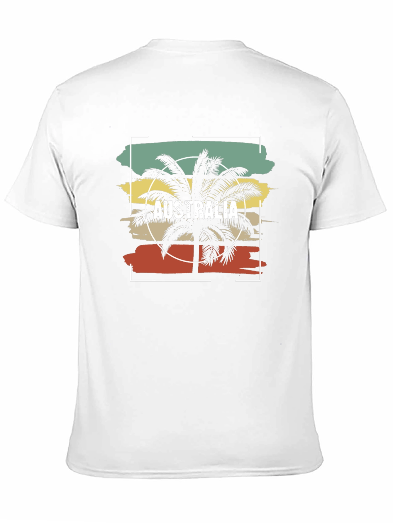 Australia Palm Tree Graphic T-Shirt - Tropical Vacation Style
