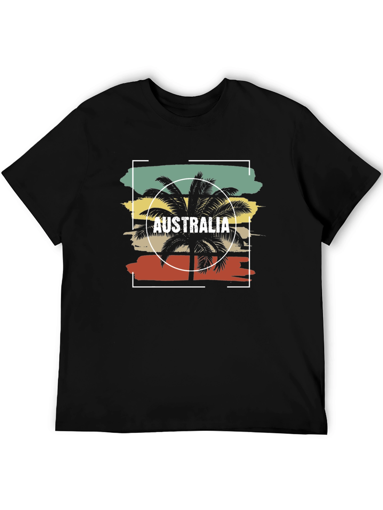 Australia Palm Tree Graphic T-Shirt - Tropical Vacation Style