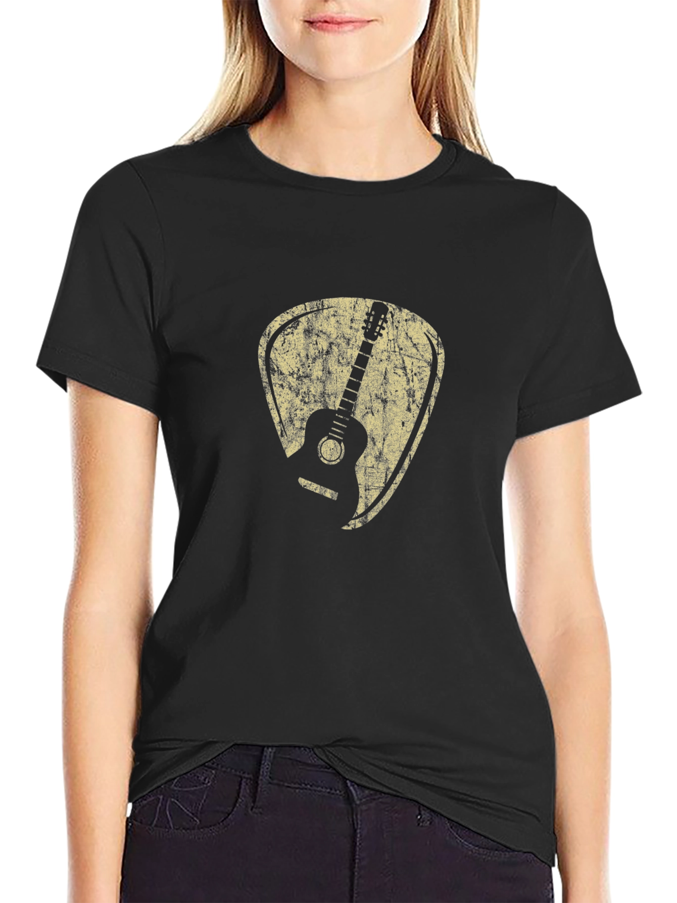 Guitar Pick Graphic T-Shirt - Musical Design