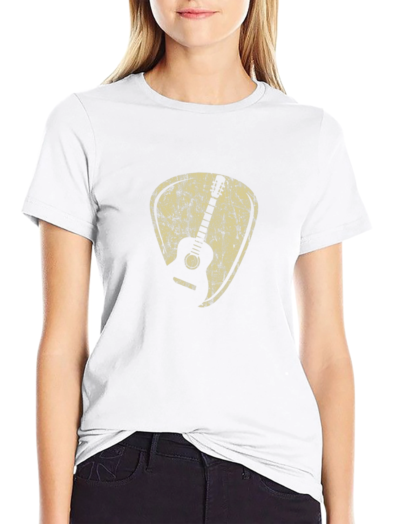 Guitar Pick Graphic T-Shirt - Musical Design