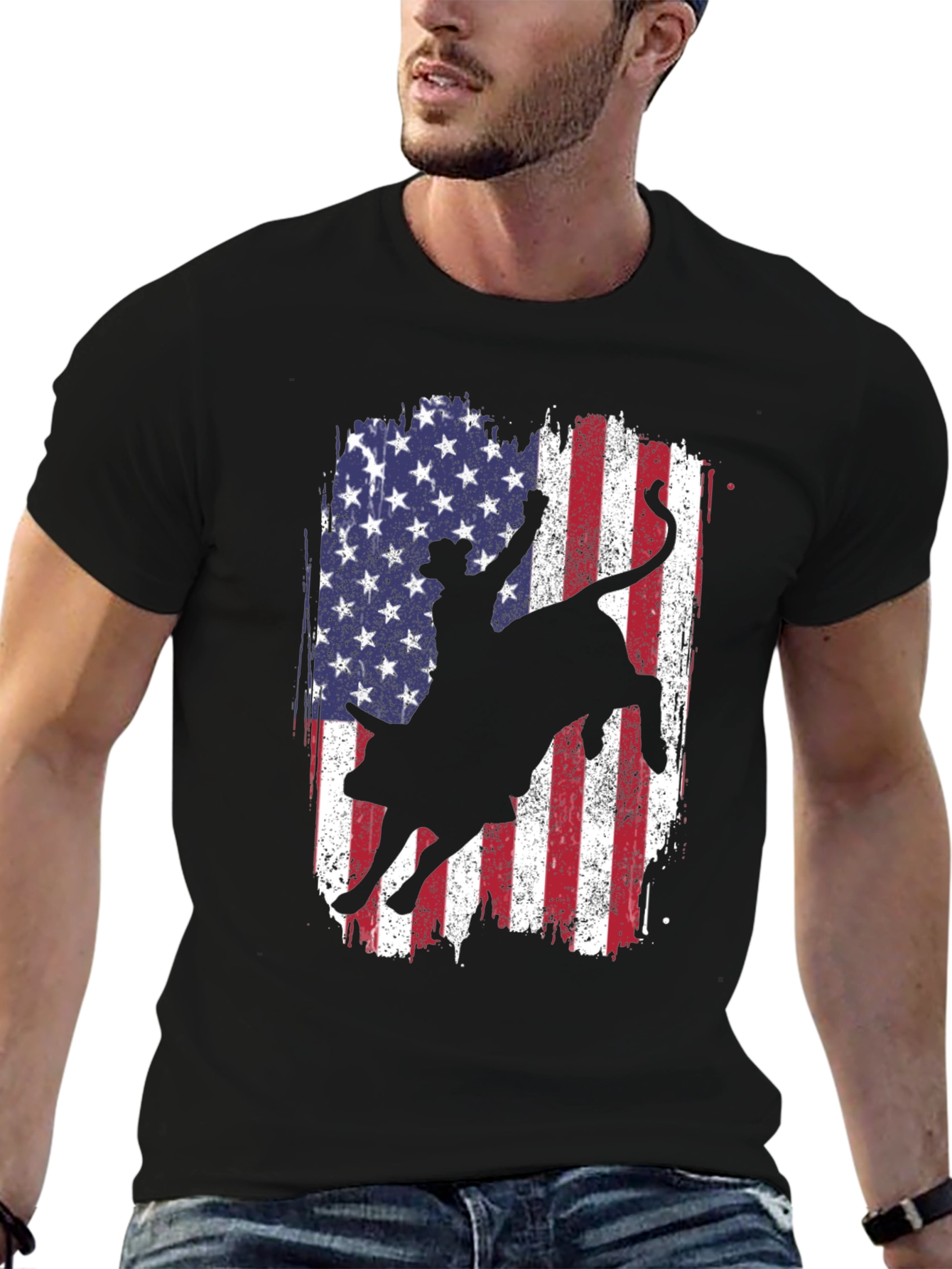 American Rodeo Bull Rider Graphic Tee
