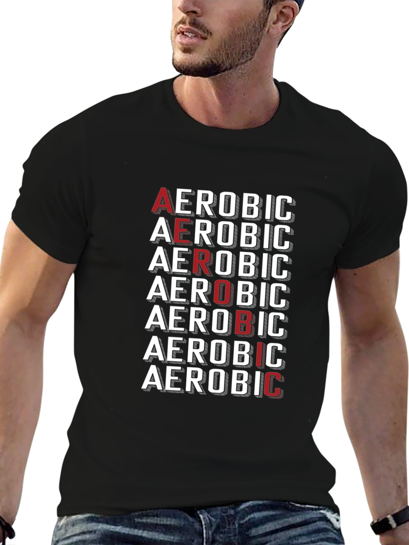 Aerobic Graphic Tee | Bold Fitness T-Shirt
