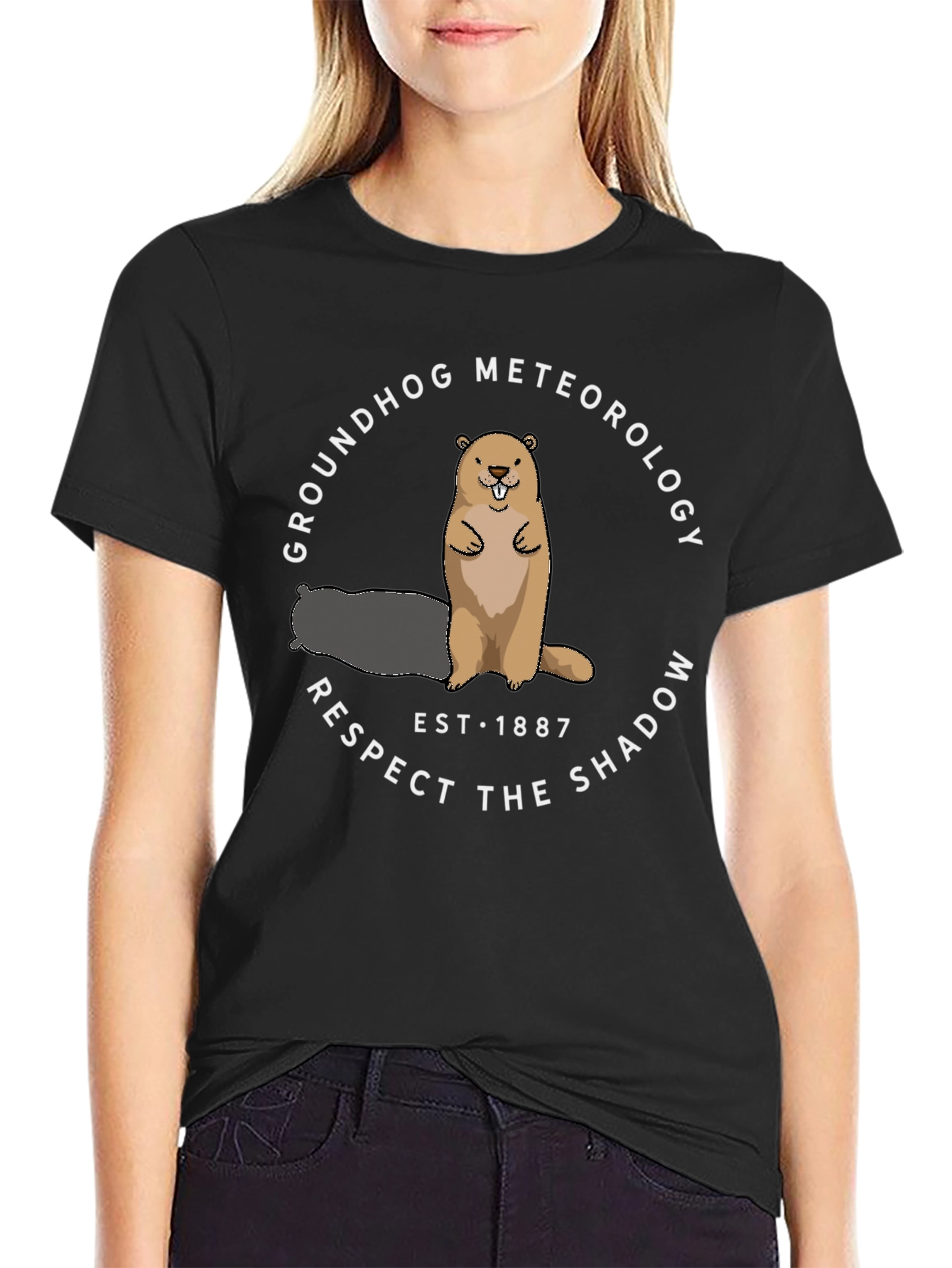 Groundhog Meteorology Respect the Shadow Tee